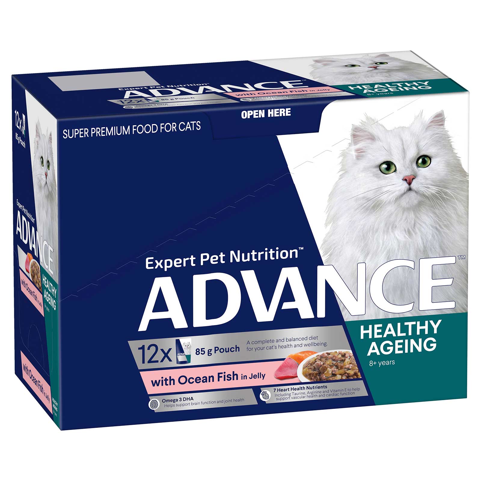 Advance Cat Food Pouch Healthy Ageing with Ocean Fish in Jelly