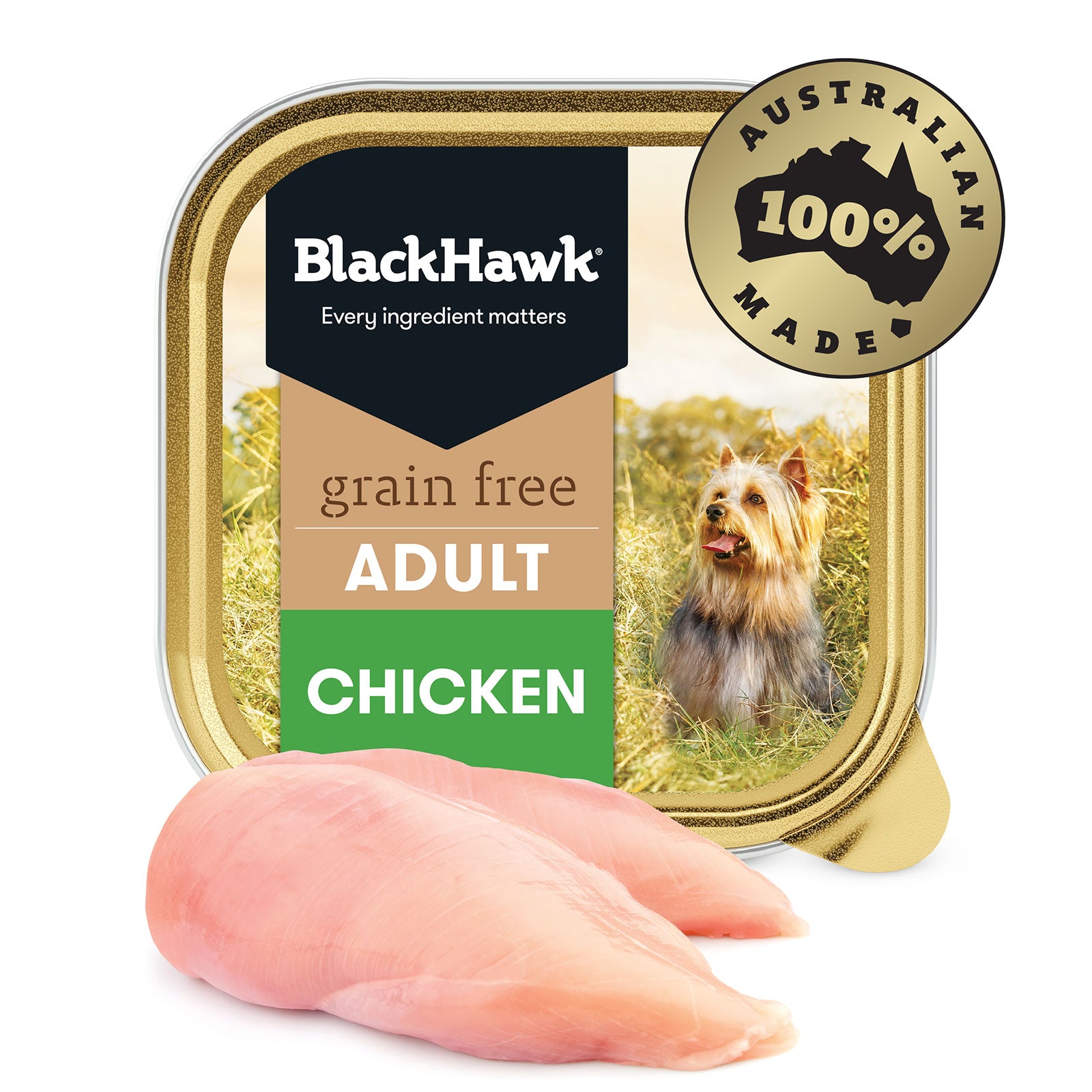 Black Hawk Grain Free Dog Food Tray Chicken