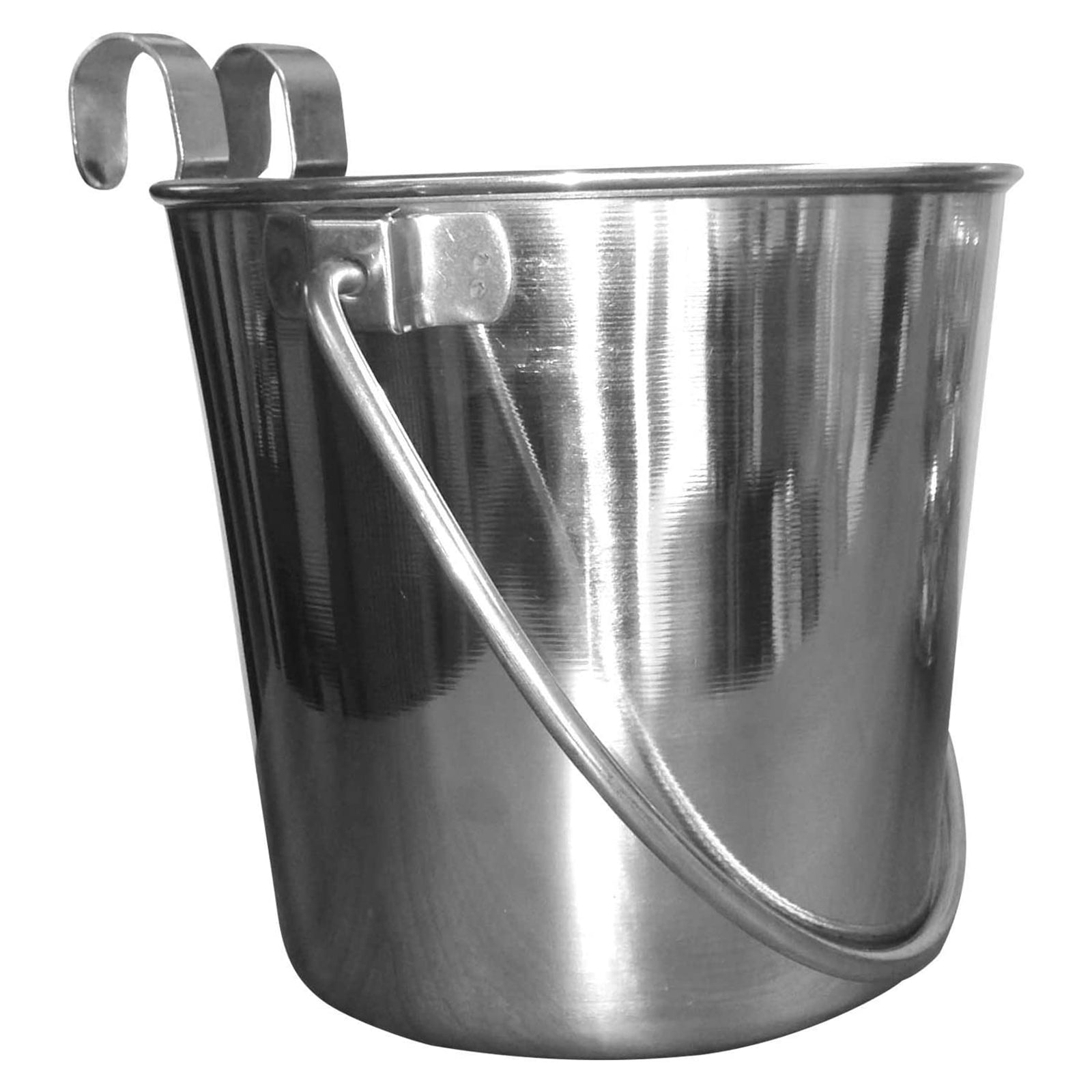 Stainless Steel Flat Sided Dog Bucket