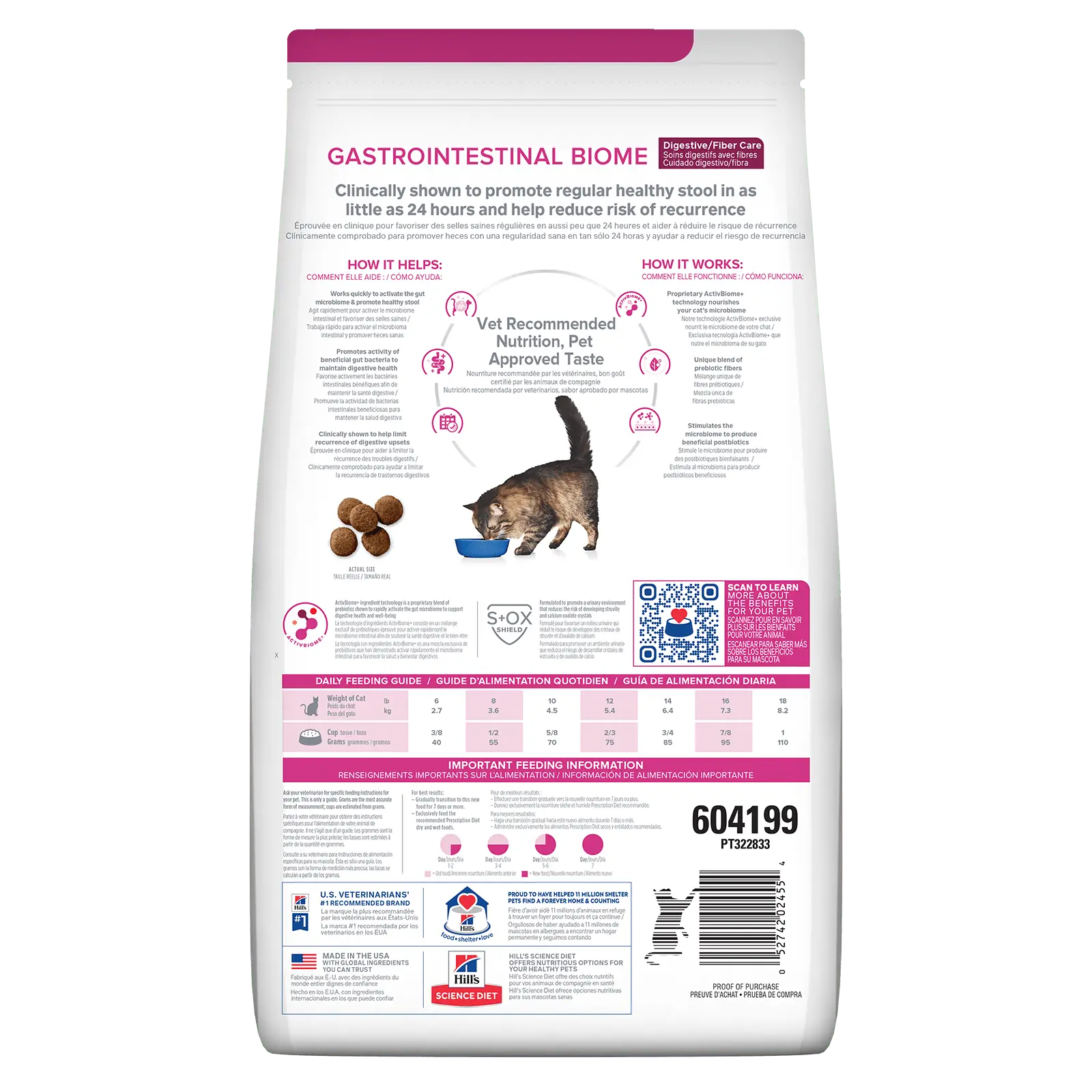 Hill's Prescription Diet Cat Food Gastrointestinal Biome Digestive/Fibre Care with Chicken - Kellyville Pets