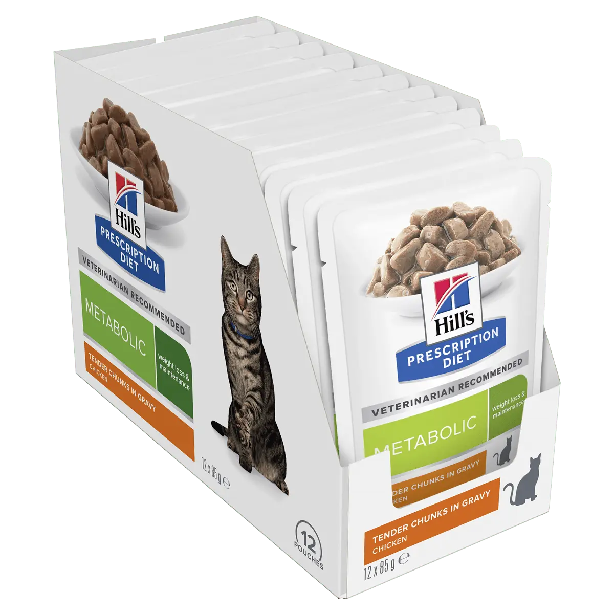 Hill's Prescription Diet Cat Food Pouch Metabolic Weight Loss & Maintenance - Kellyville Pets