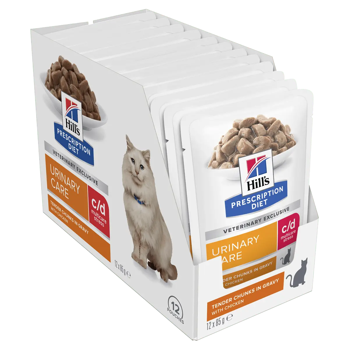 Hill's Prescription Diet Cat Food Pouch c/d Multicare Urinary Stress - Kellyville Pets