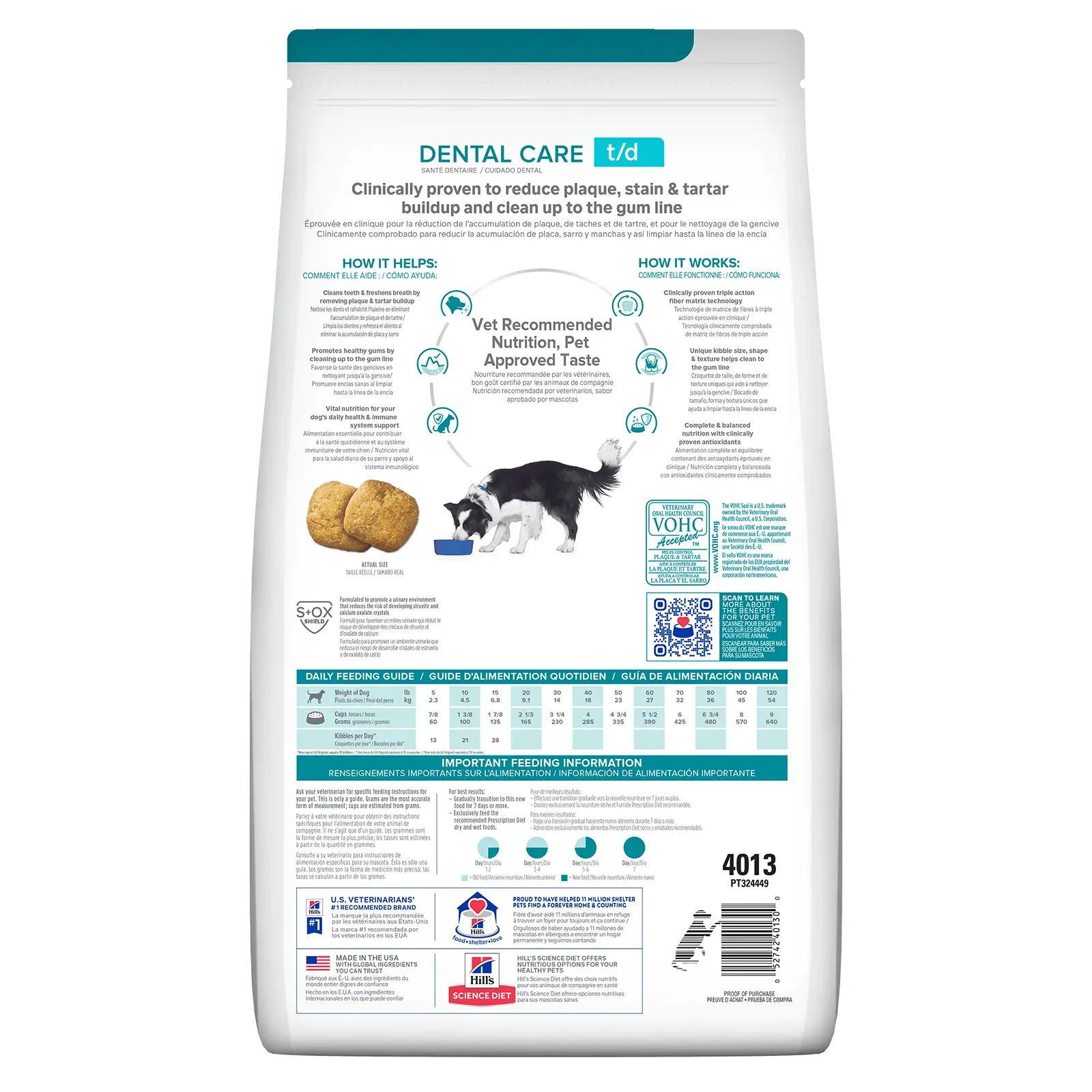 Hill's Prescription Diet Dog Food t/d Dental Care - Kellyville Pets