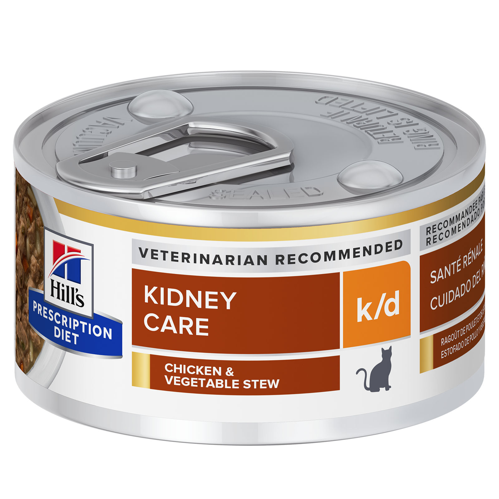 Hill's Prescription Diet Cat Food Can k/d Kidney Care Chicken & Vegetable Stew