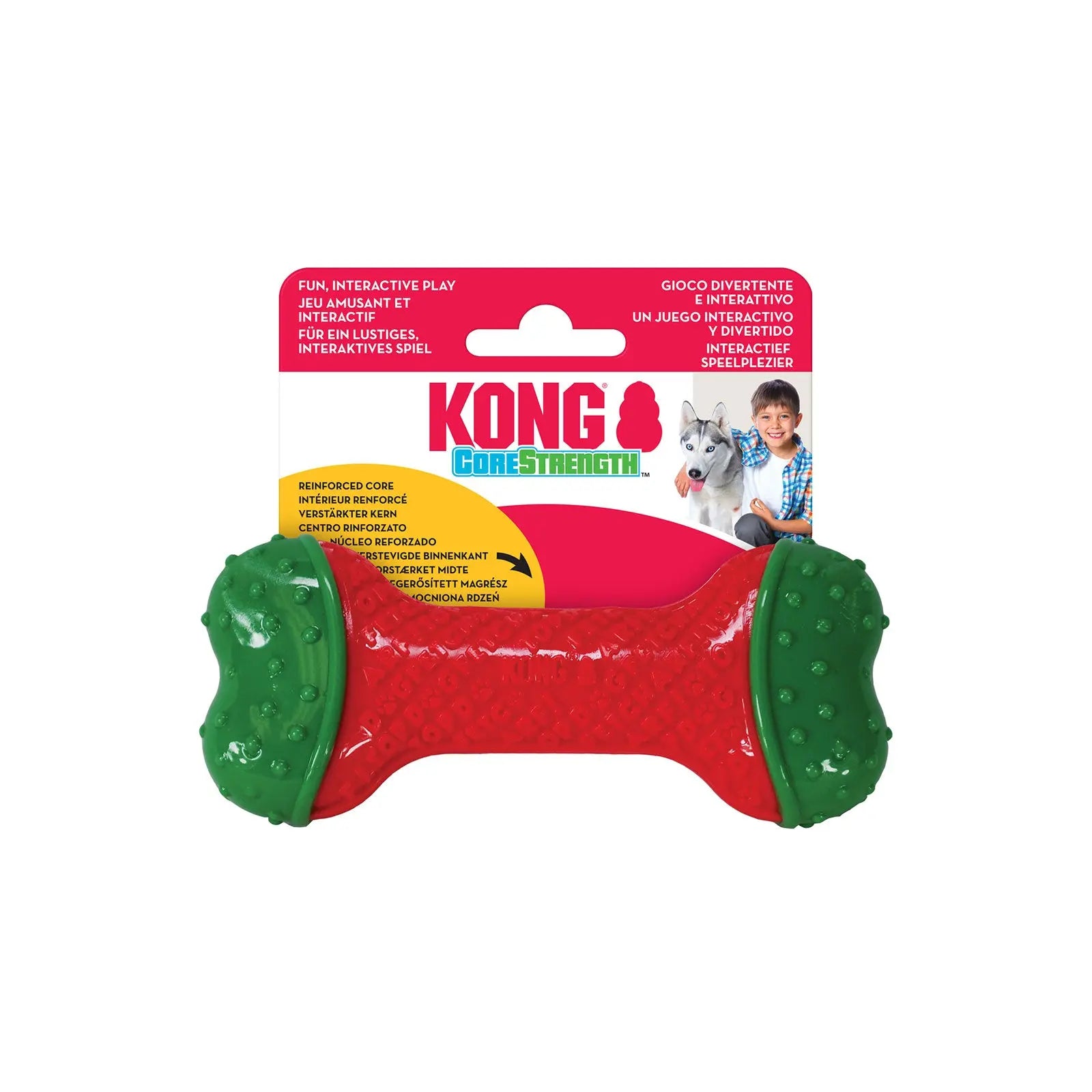 KONG Xmas Dog Toy CoreStrength Bone KONG