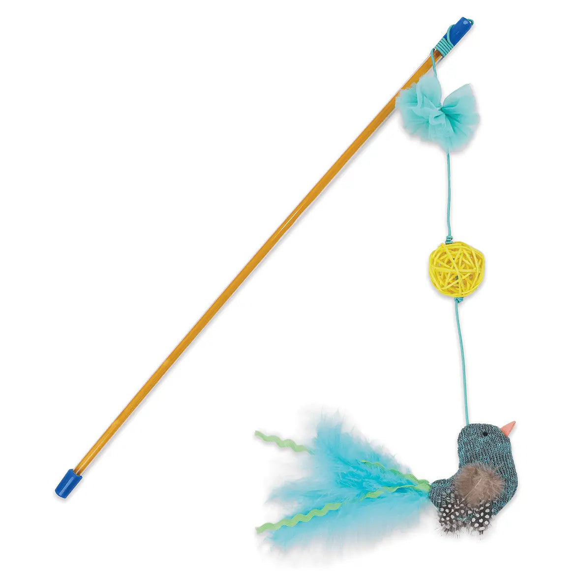 Kazoo Cat Toy Bluebird Chase & Play Wand - Kellyville Pets