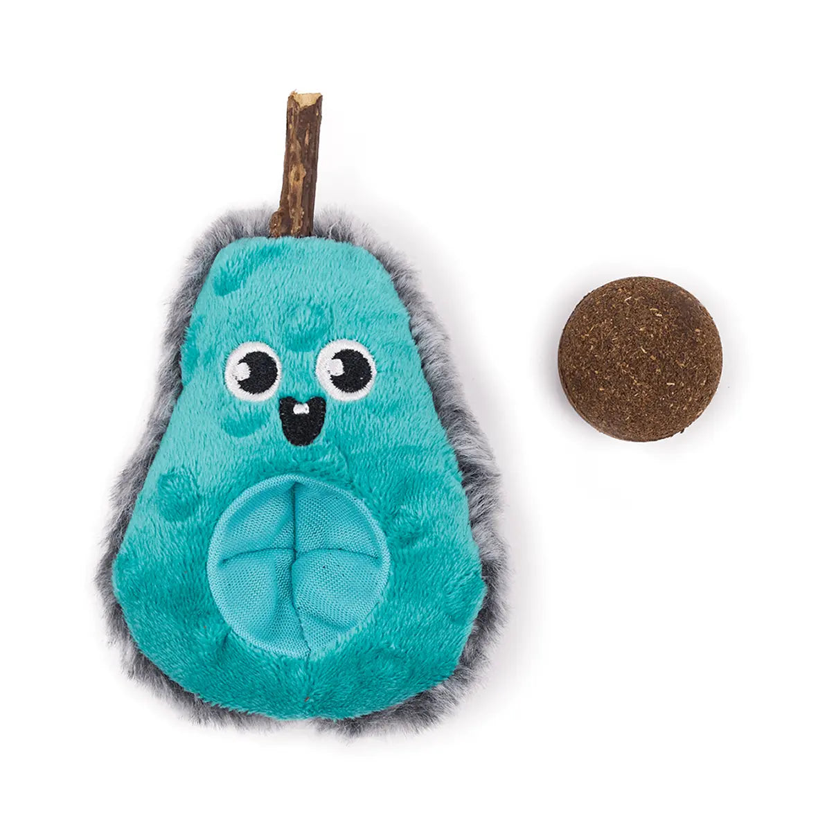 Kazoo Cat Toy Playful Avocado with Catnip & Silvervine - Kellyville Pets
