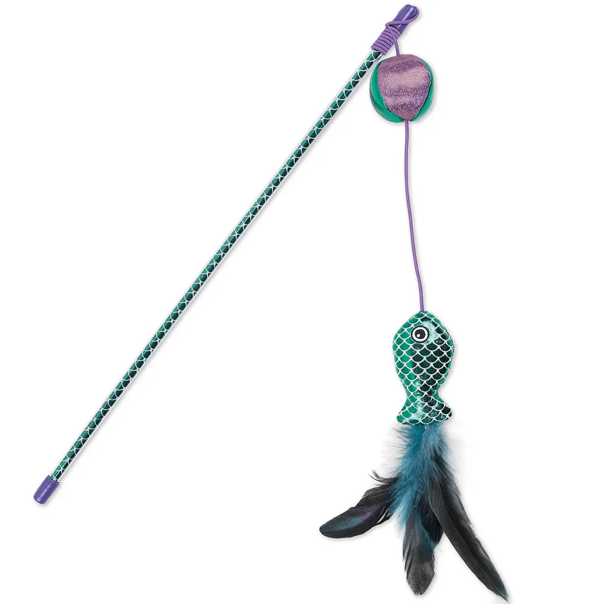 Kazoo Cat Toy Ripple Fish Chase & Play Wand - Kellyville Pets