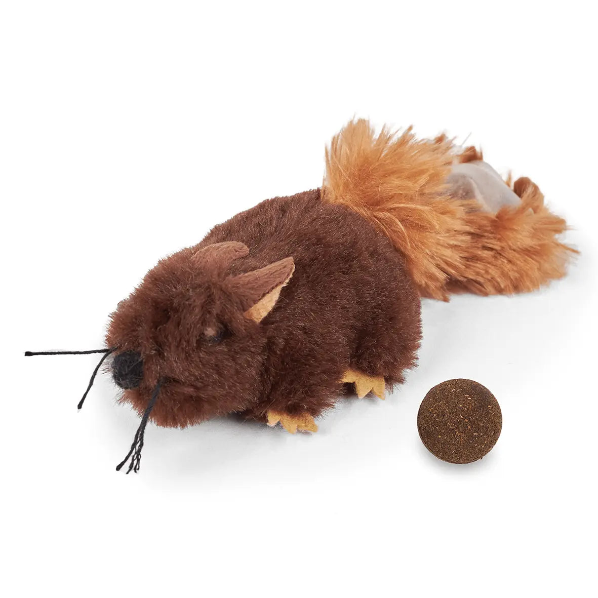 Kazoo Cat Toy Squishy Squirrel with Catnip - Kellyville Pets