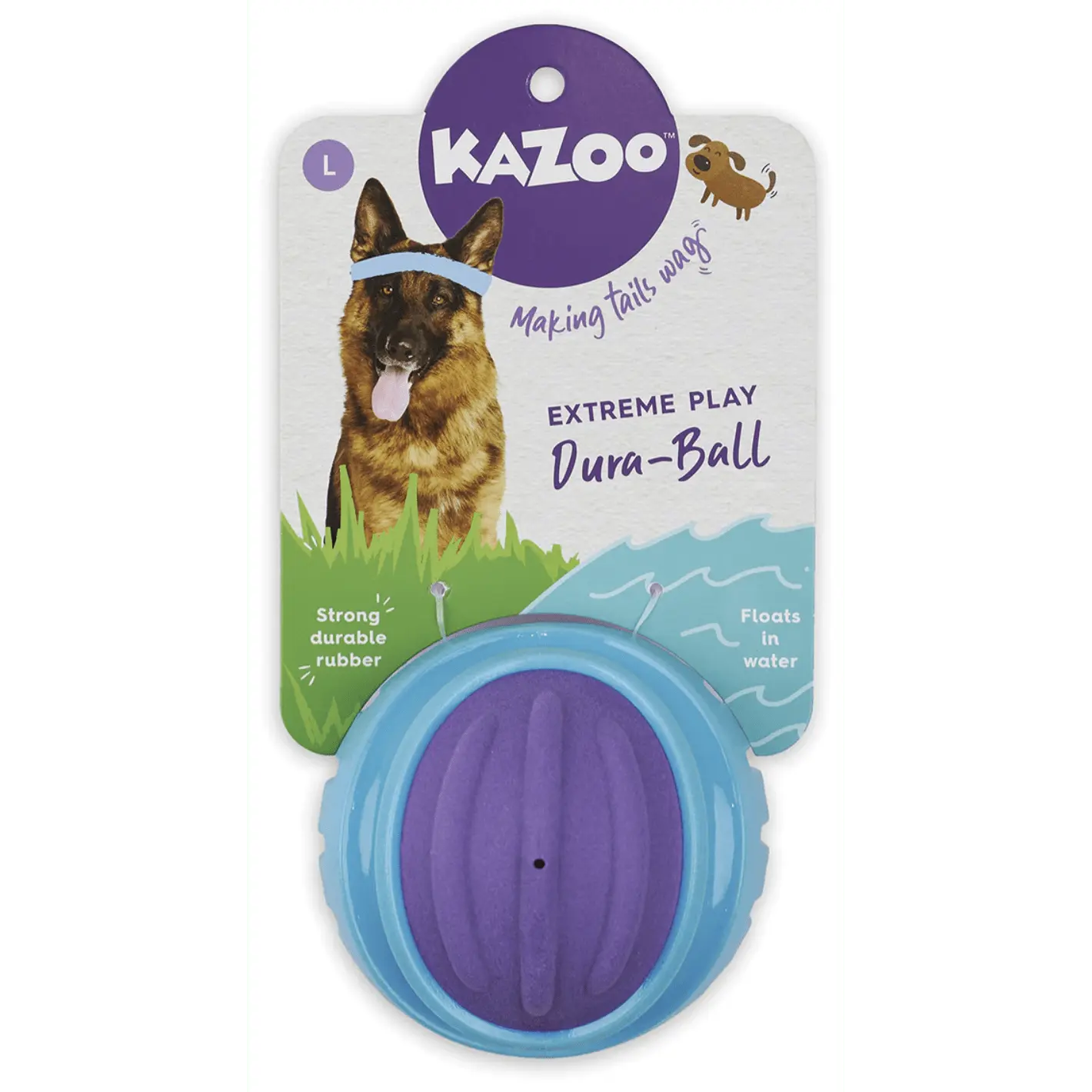 Kazoo Dog Toy Extreme Play DuraBall - Kellyville Pets