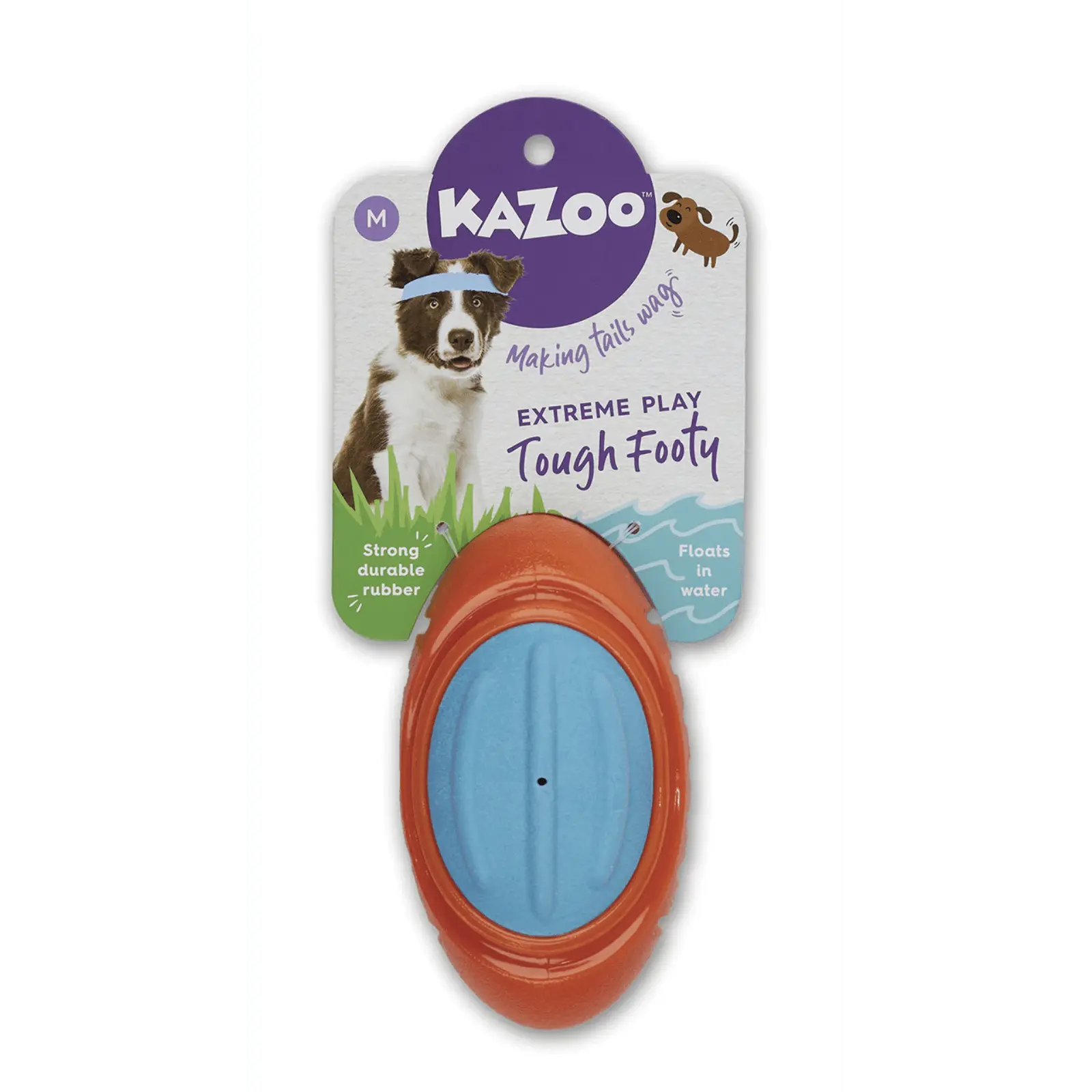 Kazoo Dog Toy Extreme Play Tough Footy - Kellyville Pets