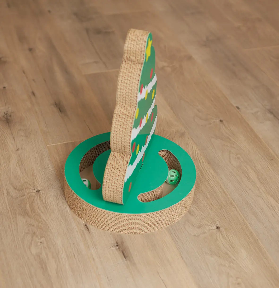 Kazoo Xmas Cat Toy Cardboard Tree Scratcher Kazoo
