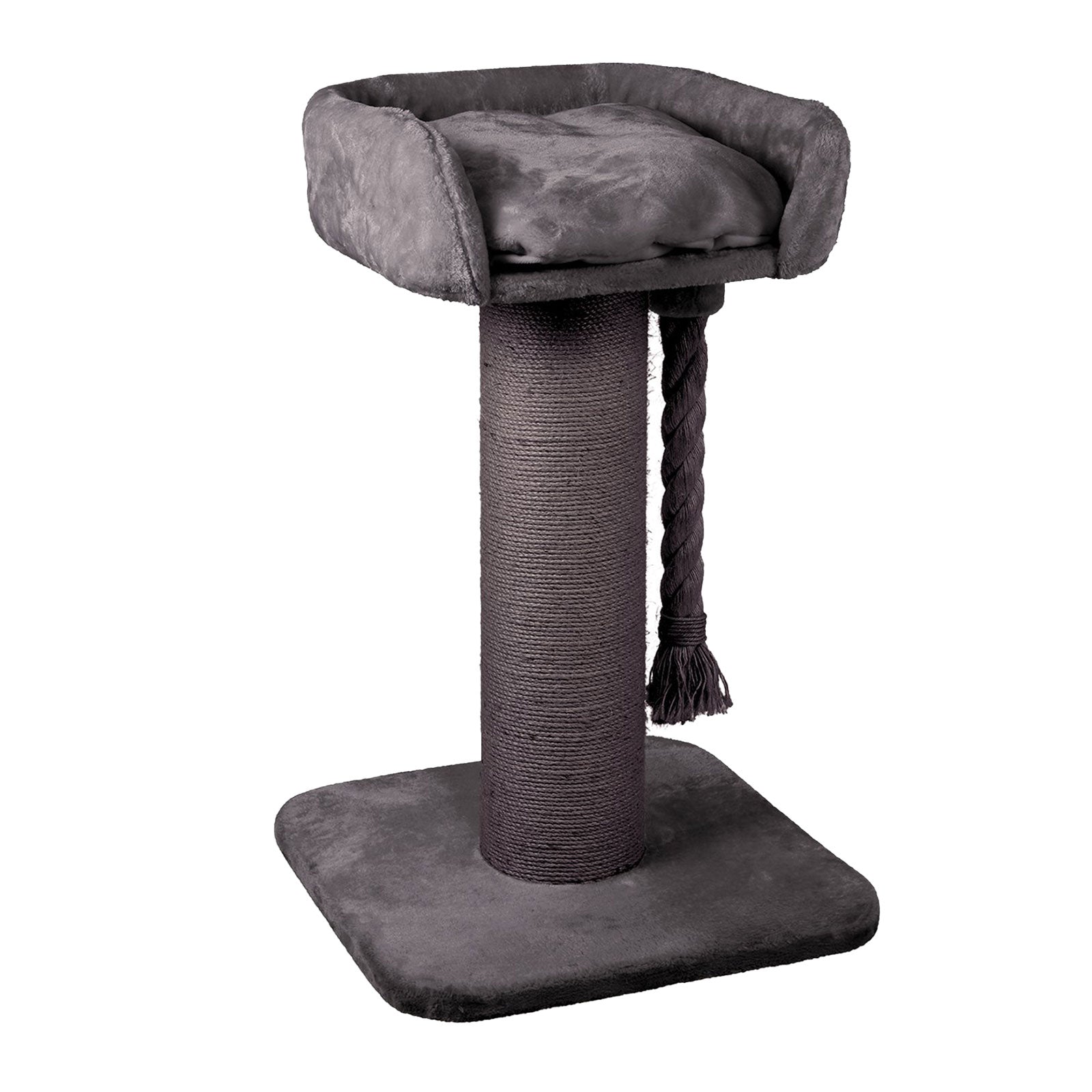 Kazoo Cat Scratcher - High Bed Post w/ Rope Charcoal