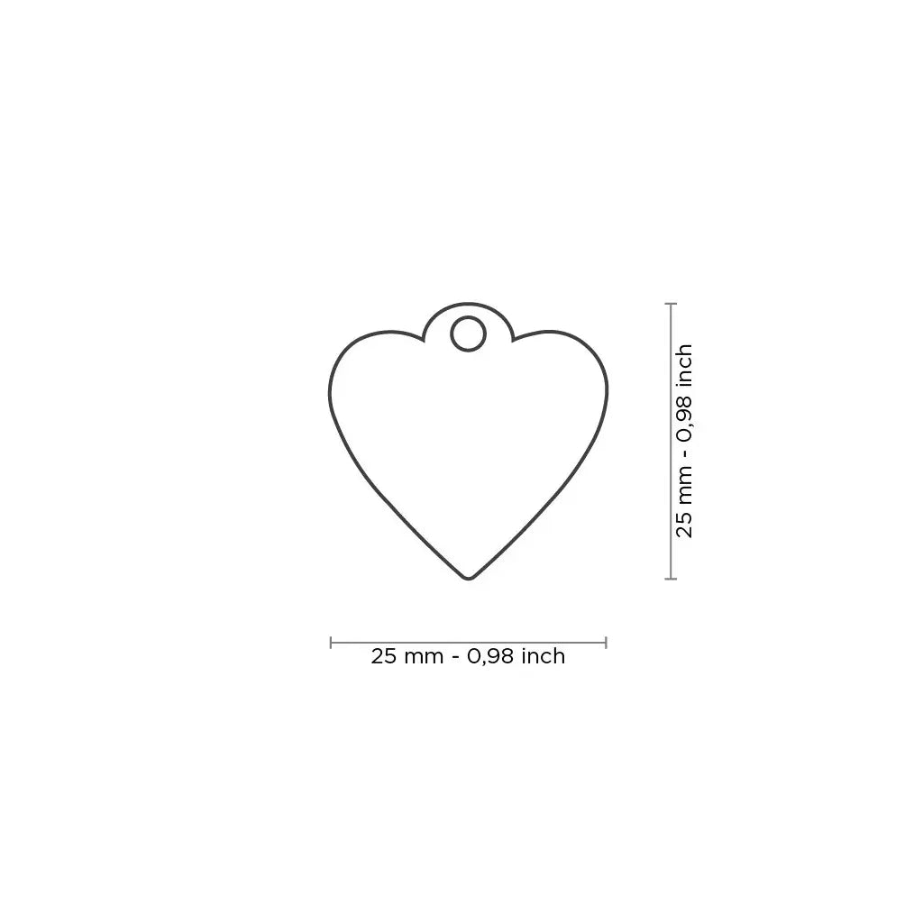 Pet Tag Basic Handmade Heart - Kellyville Pets