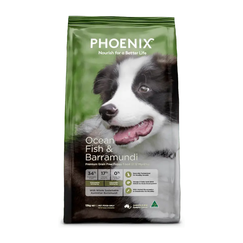 Phoenix Dog Food Puppy Ocean Fish & Barramundi - Kellyville Pets