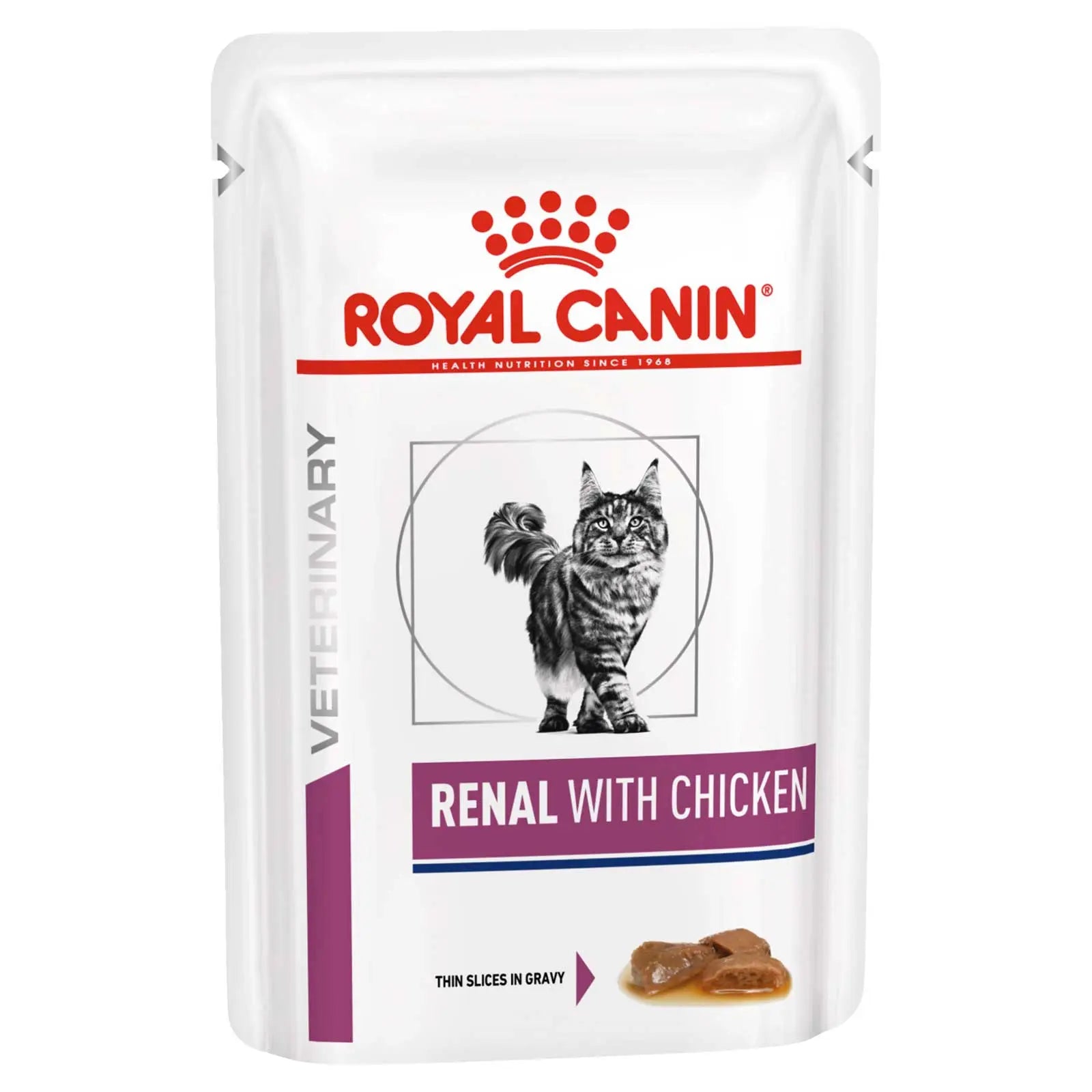 Royal Canin Veterinary Cat Food Pouch Renal with Chicken - Kellyville Pets