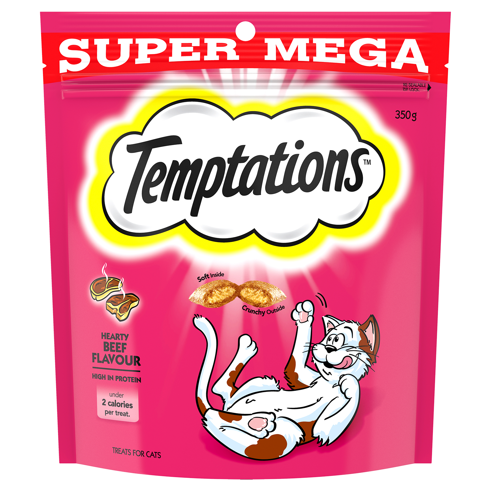 Temptations Hearty Beef Flavour Cat Treats