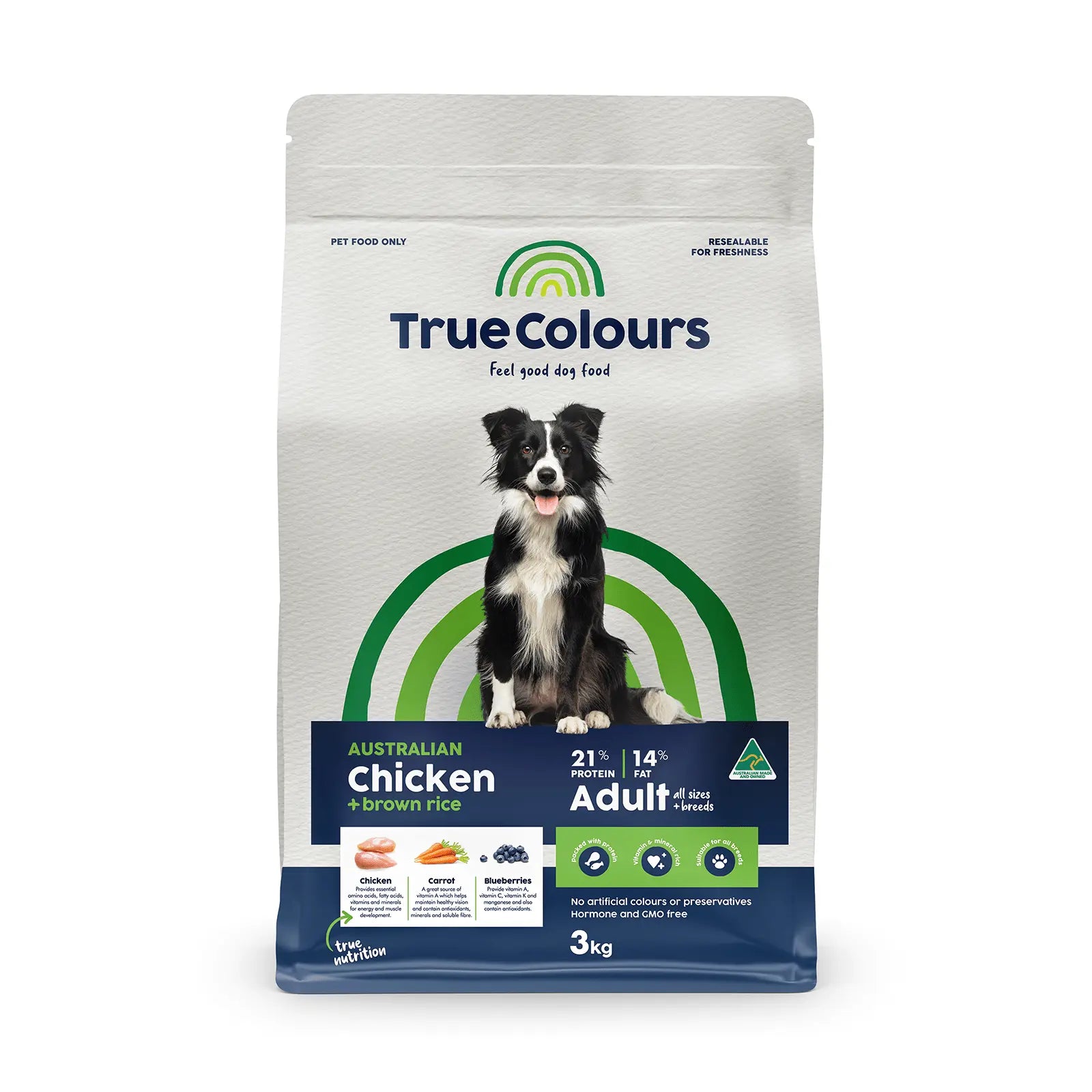 True Colours Dog Food Adult Chicken & Rice - Kellyville Pets