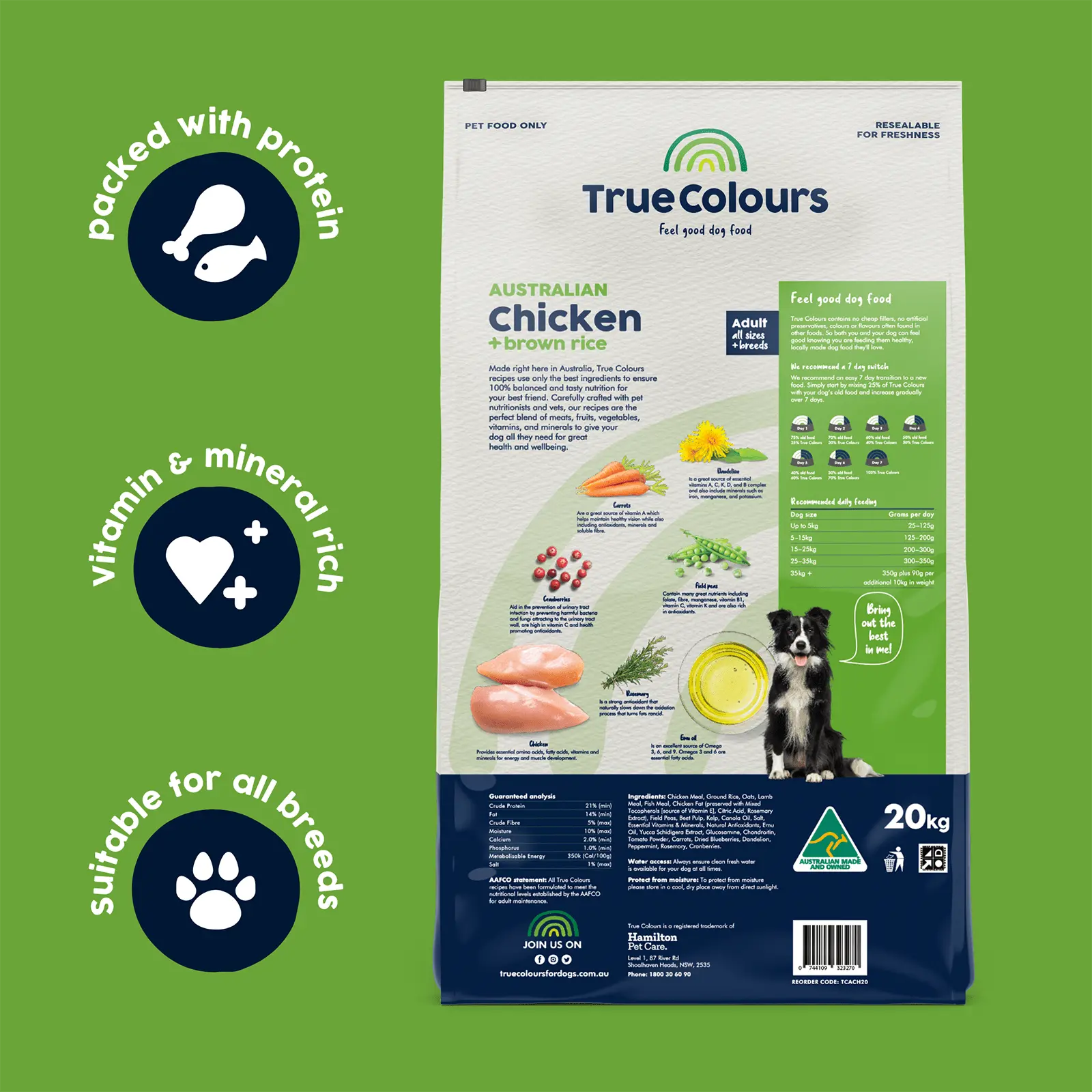 True Colours Dog Food Adult Chicken & Rice - Kellyville Pets