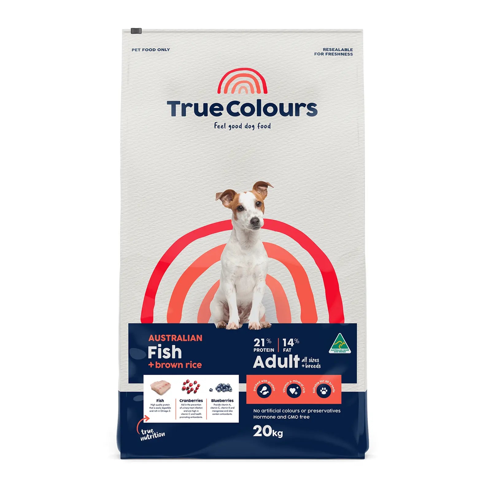 True Colours Dog Food Adult Fish & Rice - Kellyville Pets