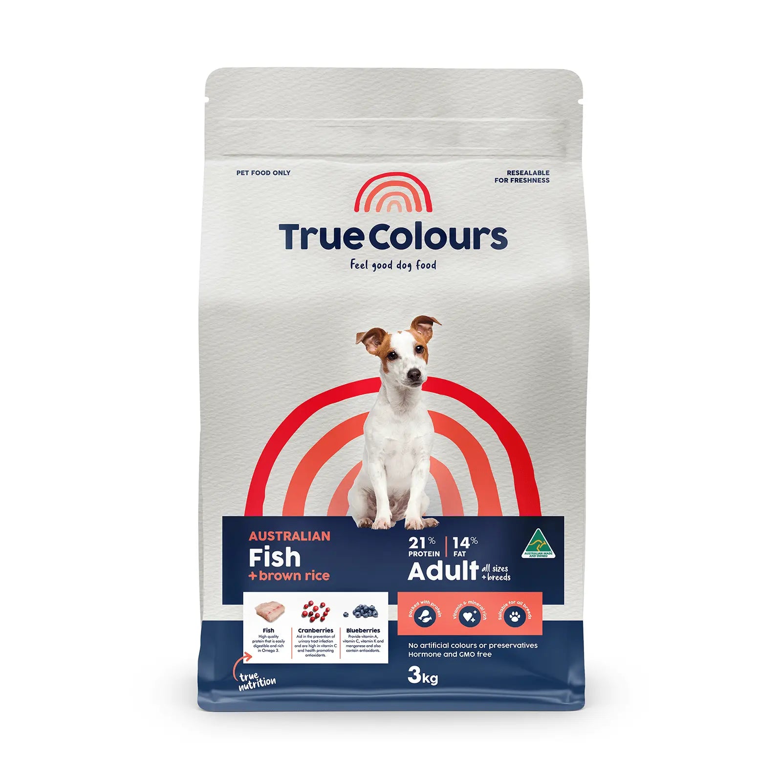 True Colours Dog Food Adult Fish & Rice - Kellyville Pets