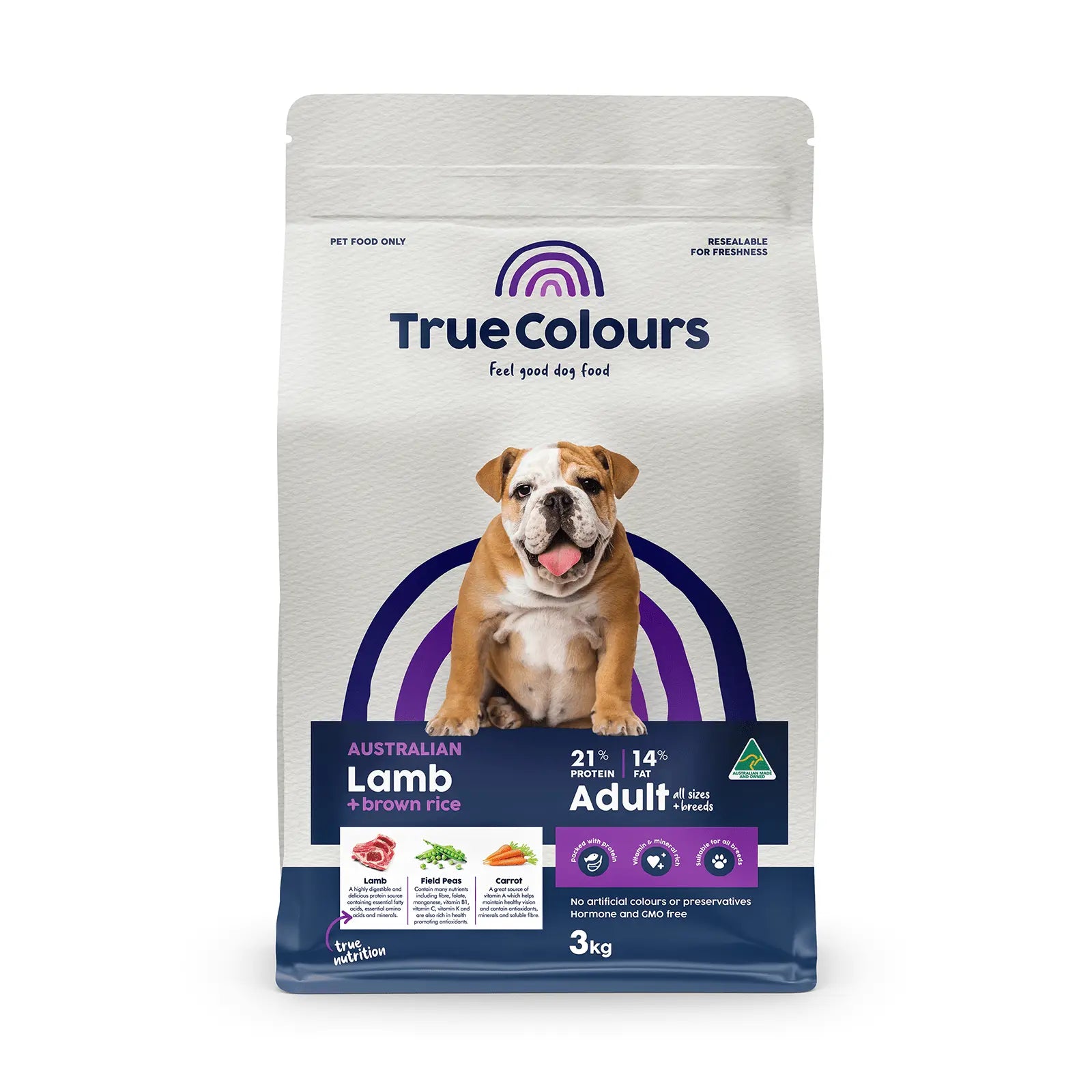 True Colours Dog Food Adult Lamb & Rice - Kellyville Pets