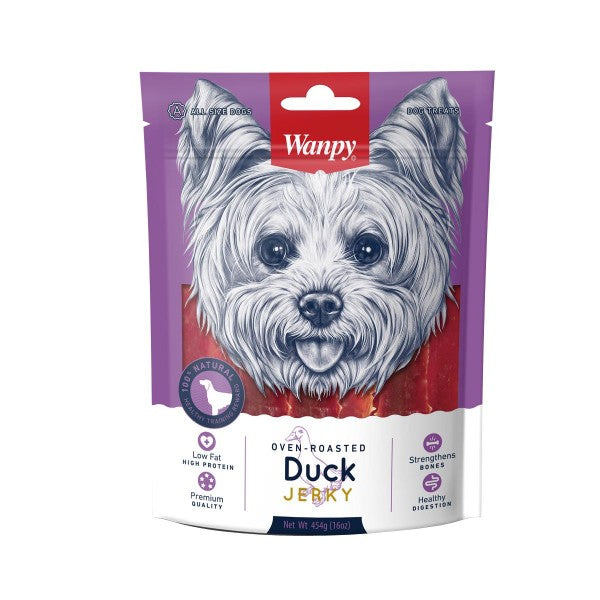 Wanpy Dry Duck Jerky Jar Dog Treat