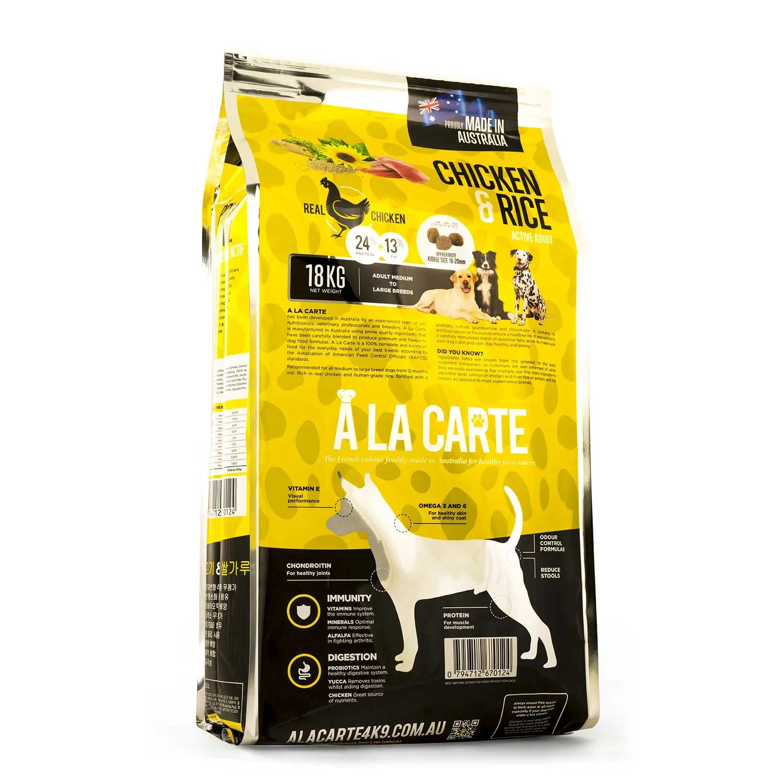 A La Carte Dog Food Adult Chicken & Rice - Kellyville Pets