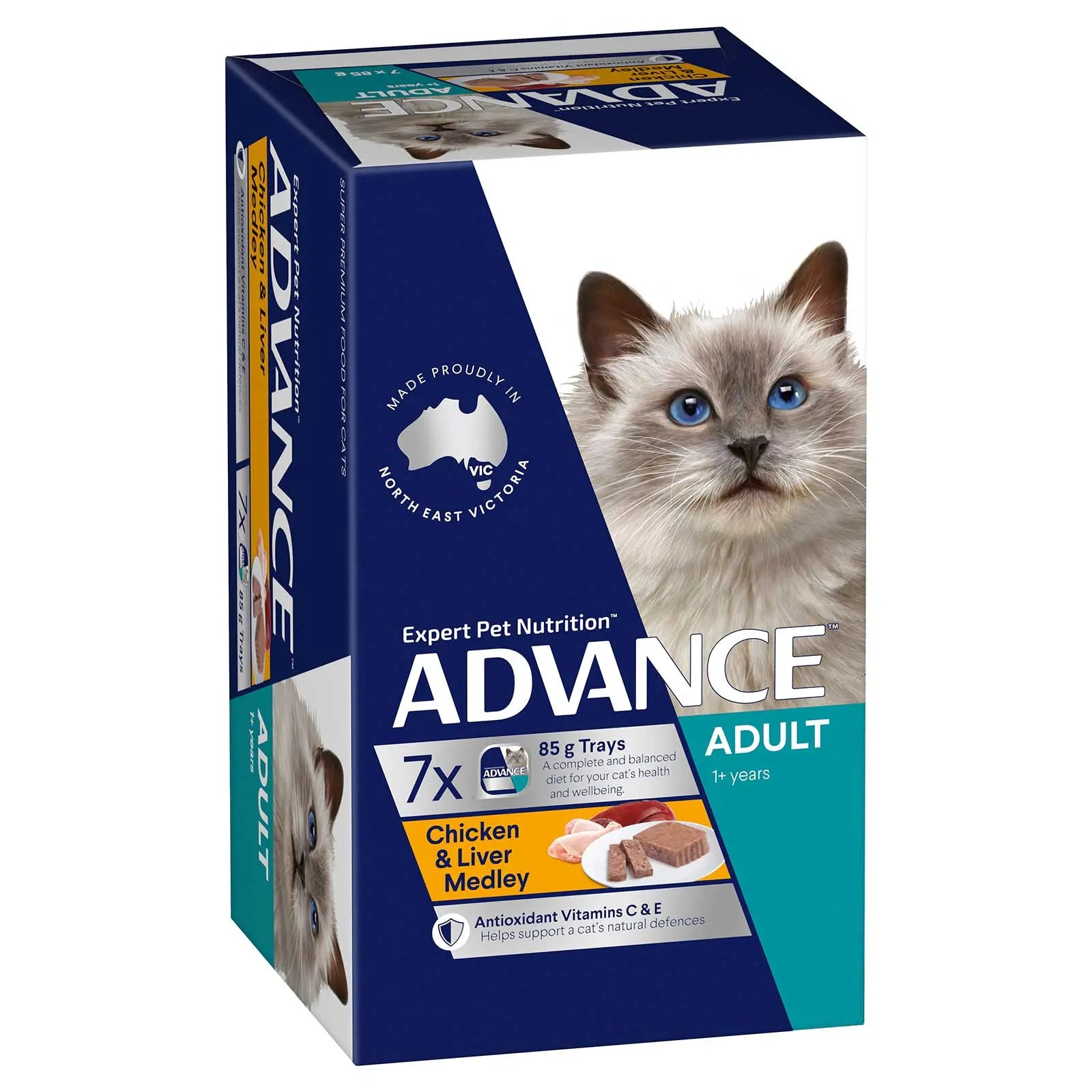 Advance Cat Food Tray Adult Chicken & Liver - Kellyville Pets