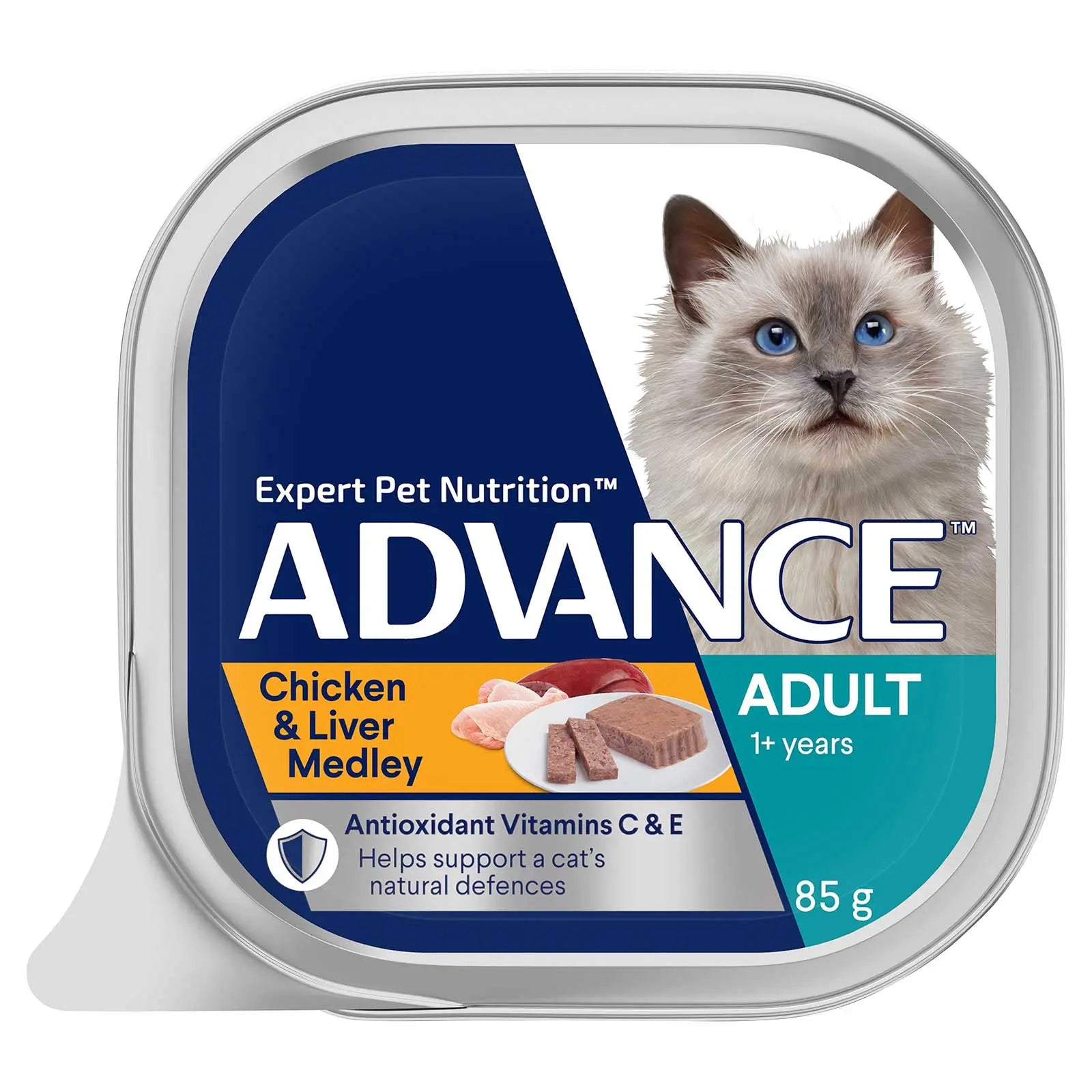 Advance Cat Food Tray Adult Chicken & Liver - Kellyville Pets