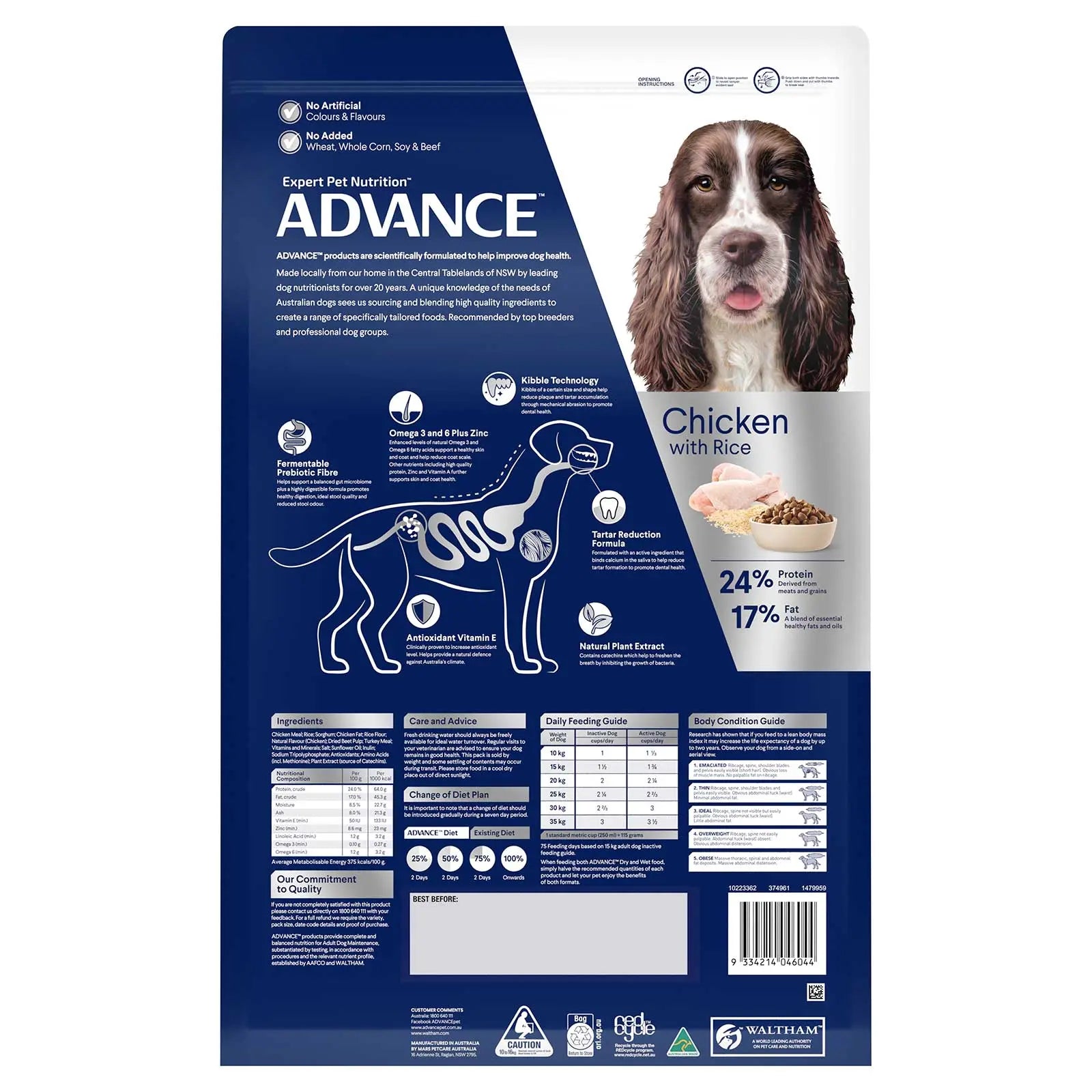 Advance Dog Food Adult Medium Breed Dental Chicken with Rice - Kellyville Pets