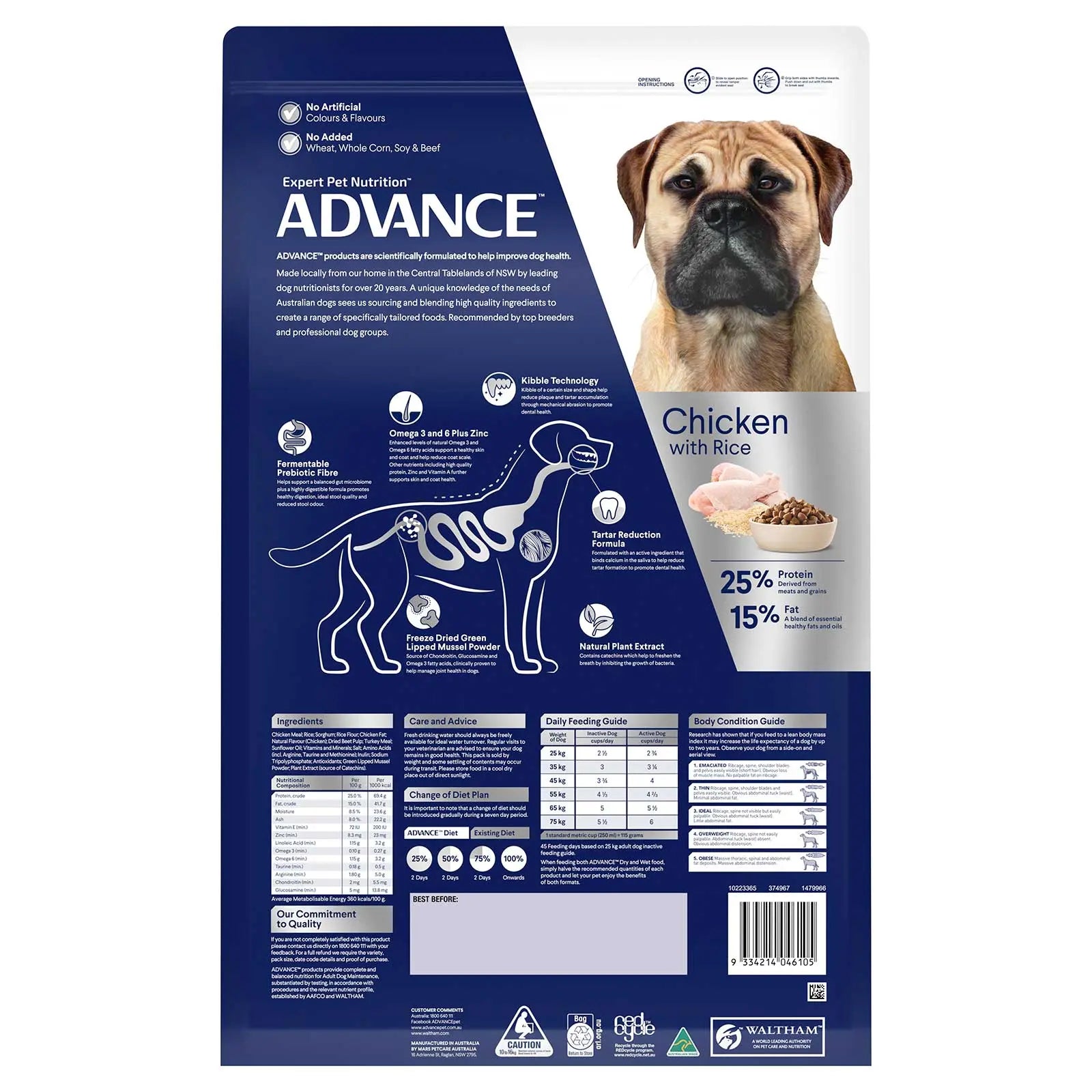 Advance Dog Food Large Breed Dental Chicken with Rice - Kellyville Pets
