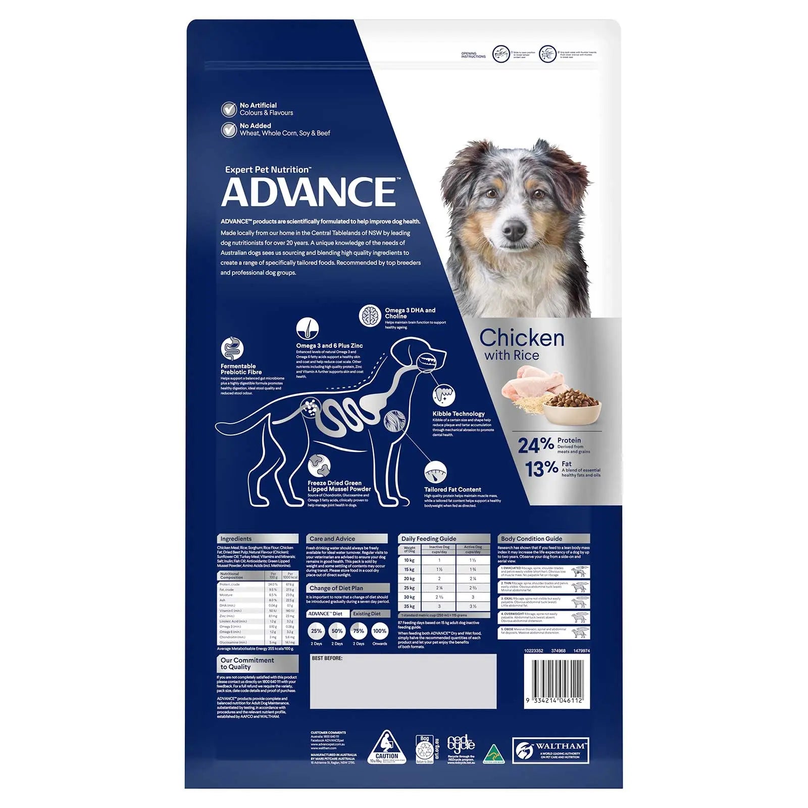 Advance Dog Food Mature Medium Breed Chicken with Rice - Kellyville Pets
