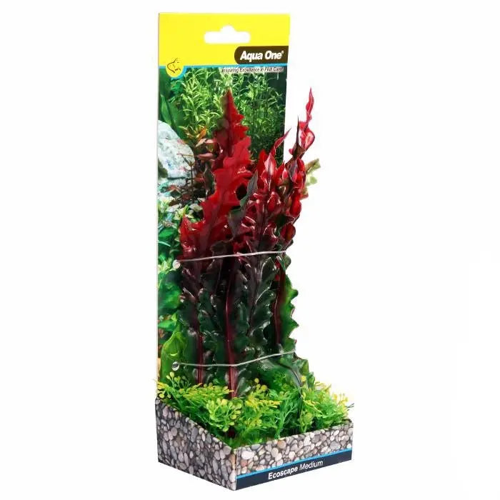Aqua One Ecoscape Ruffled Lace Red Medium Artificial Plant - Kellyville Pets