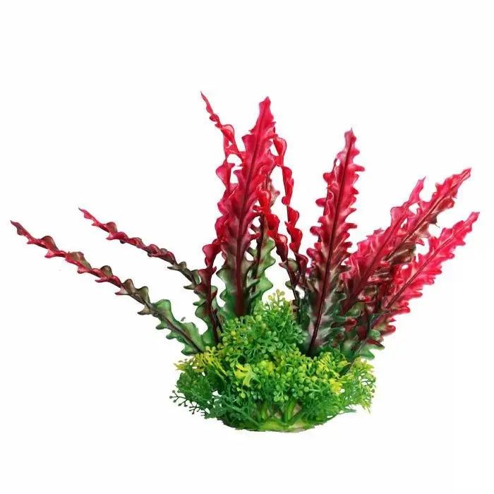 Aqua One Ecoscape Ruffled Lace Red Medium Artificial Plant - Kellyville Pets