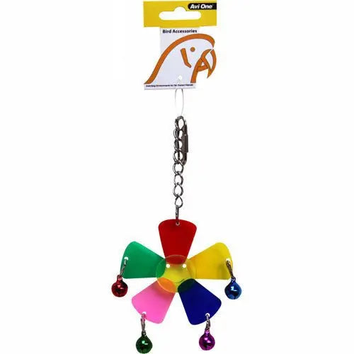 Avi One Bird Toy Acrylic Plum Blossom with Bells - Kellyville Pets