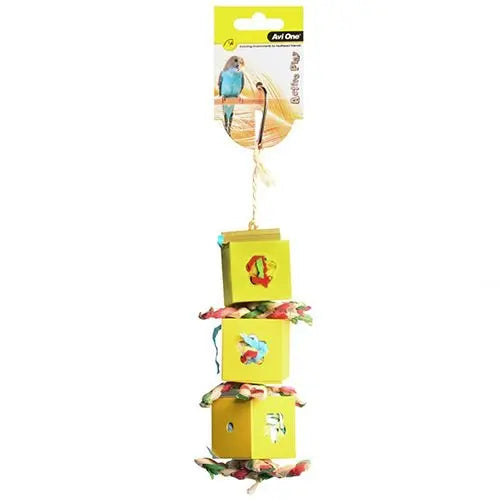 Avi One Bird Toy Boxes with Paper & Beads - Kellyville Pets