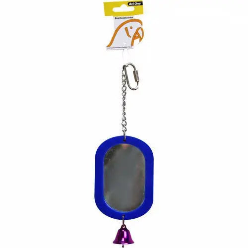 Avi One Bird Toy Mirror with Bell Oval - Kellyville Pets