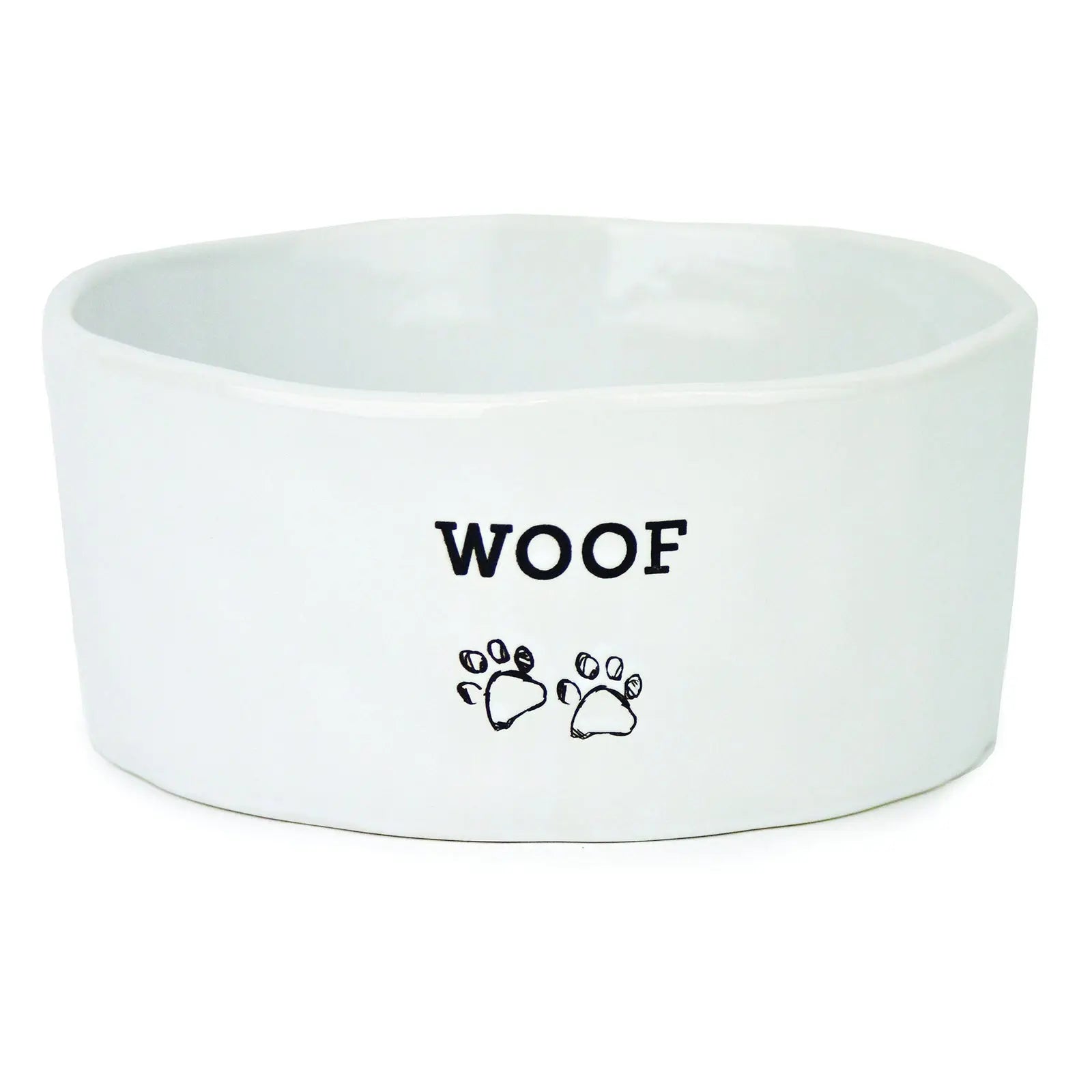 Barkley & Bella Ceramic Dog Bowl WOOF - Kellyville Pets