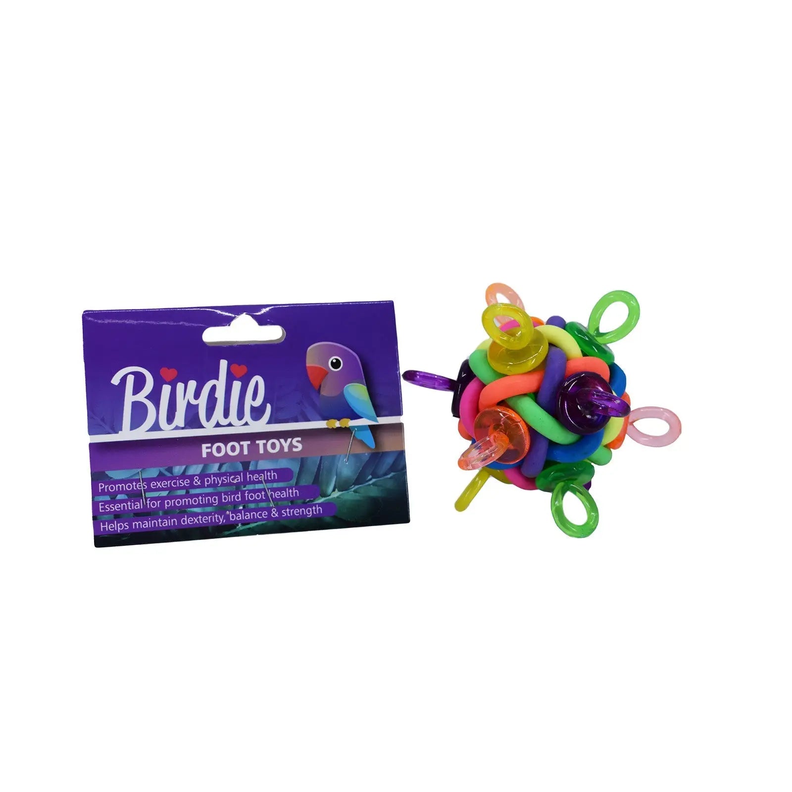 Birdie Bird Foot Toy Binkies Ball - Kellyville Pets