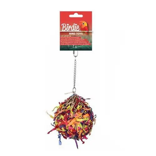 Birdie Bird Toy Foraging Super Shredder Ball - Kellyville Pets