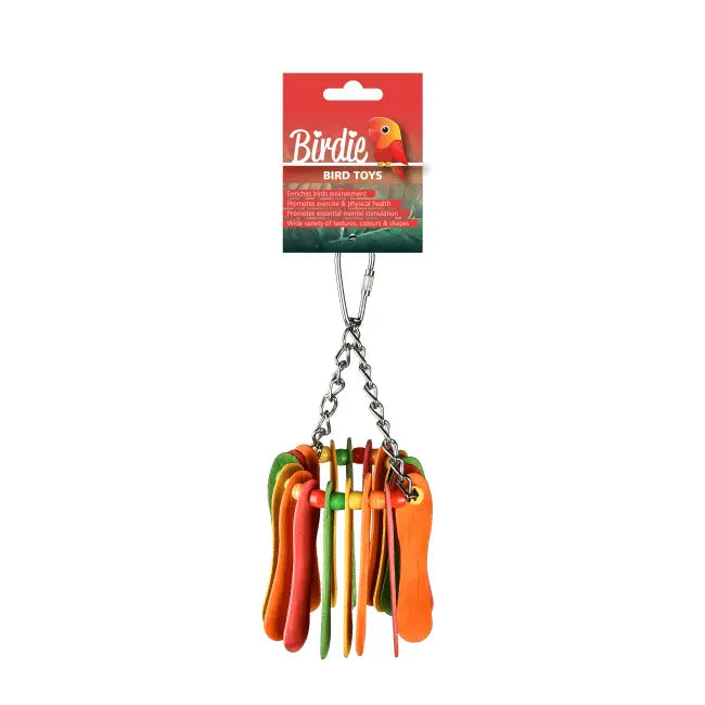 Birdie Bird Toy Rainbow Popsicle Hanging - Kellyville Pets