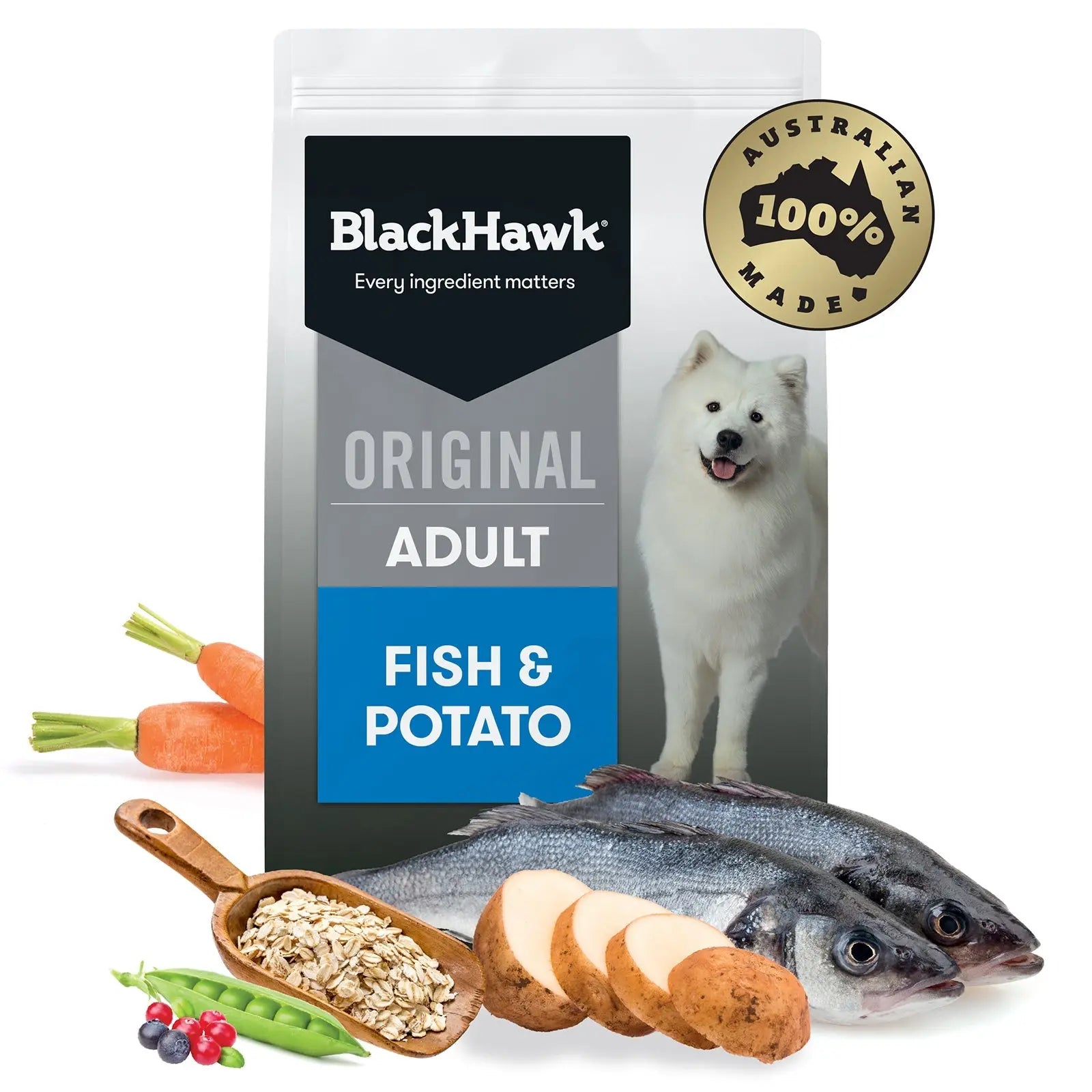 Black Hawk Dog Food Adult Fish & Potato - Kellyville Pets