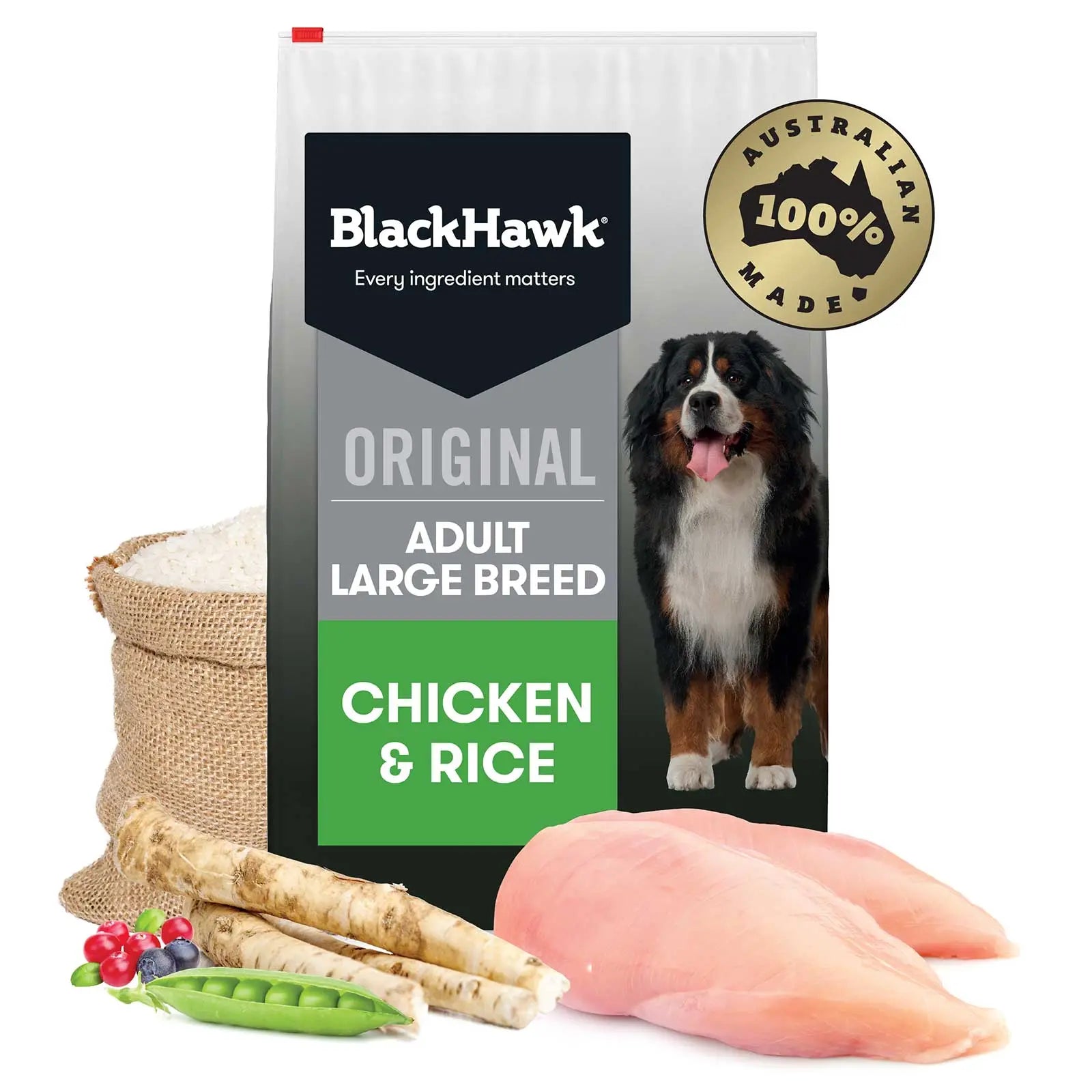 Black Hawk Dog Food Adult Large Breed Chicken & Rice - Kellyville Pets