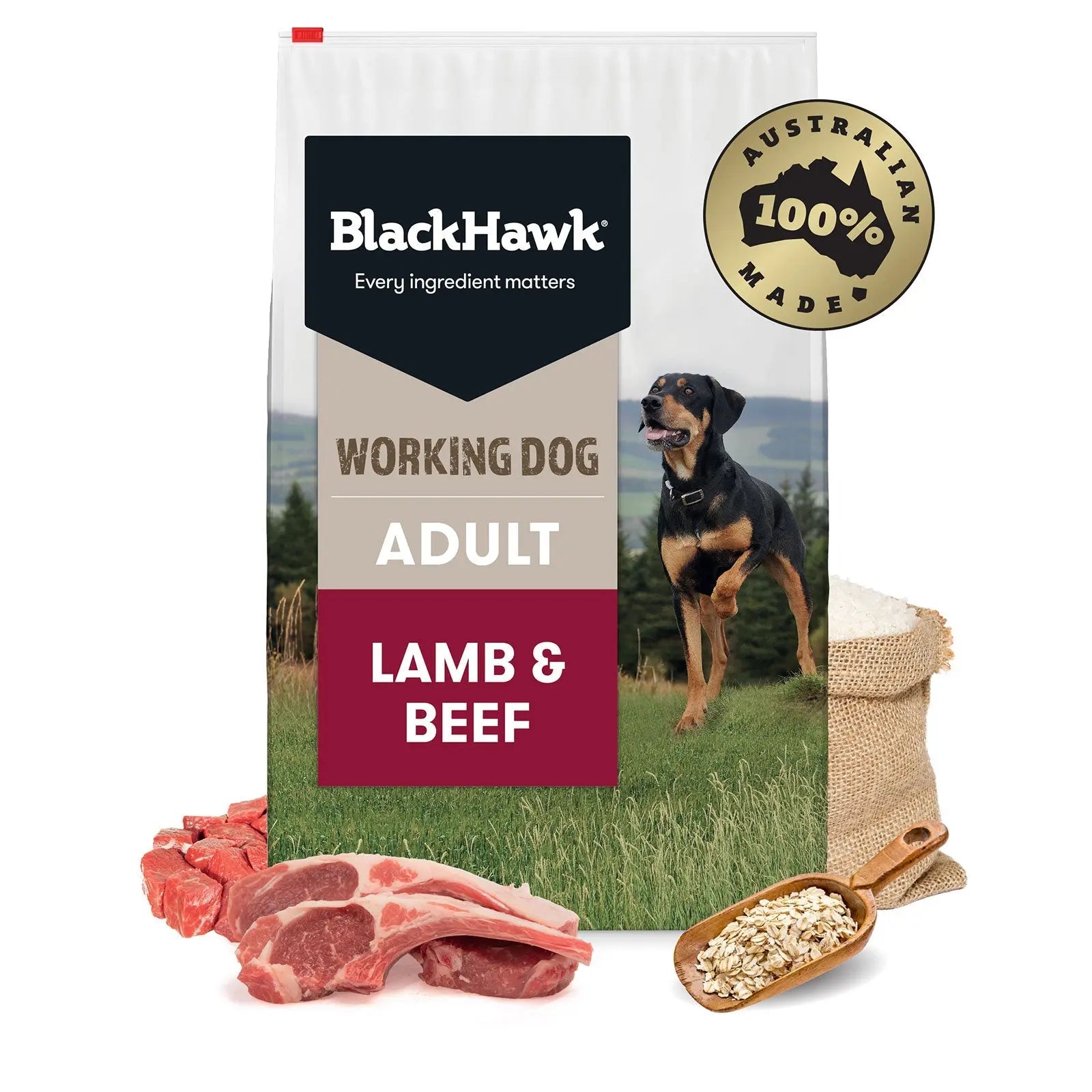 Black Hawk Dog Food Working Adult Lamb & Beef - Kellyville Pets