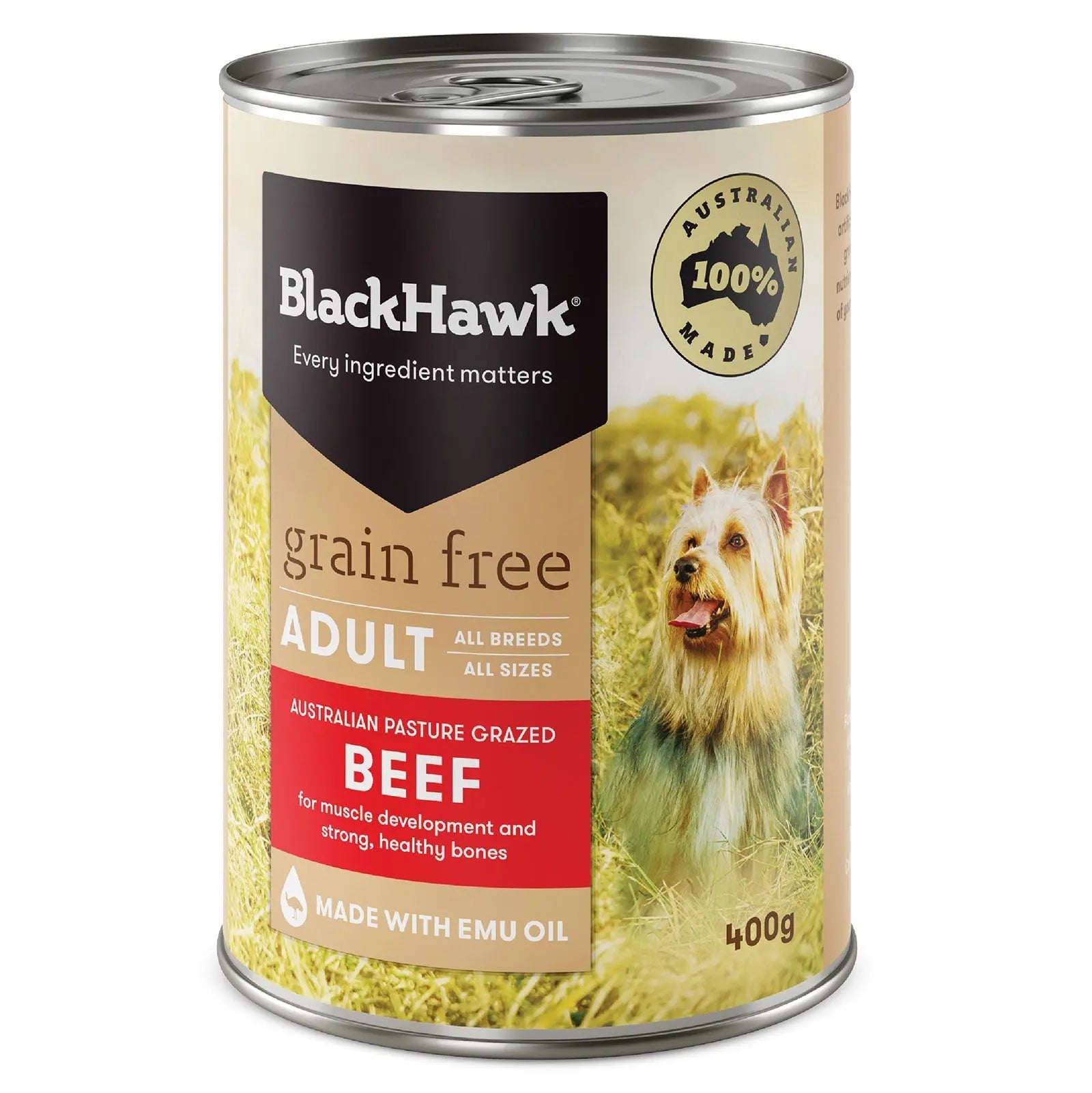 Black Hawk Grain Free Dog Food Can Beef - Kellyville Pets