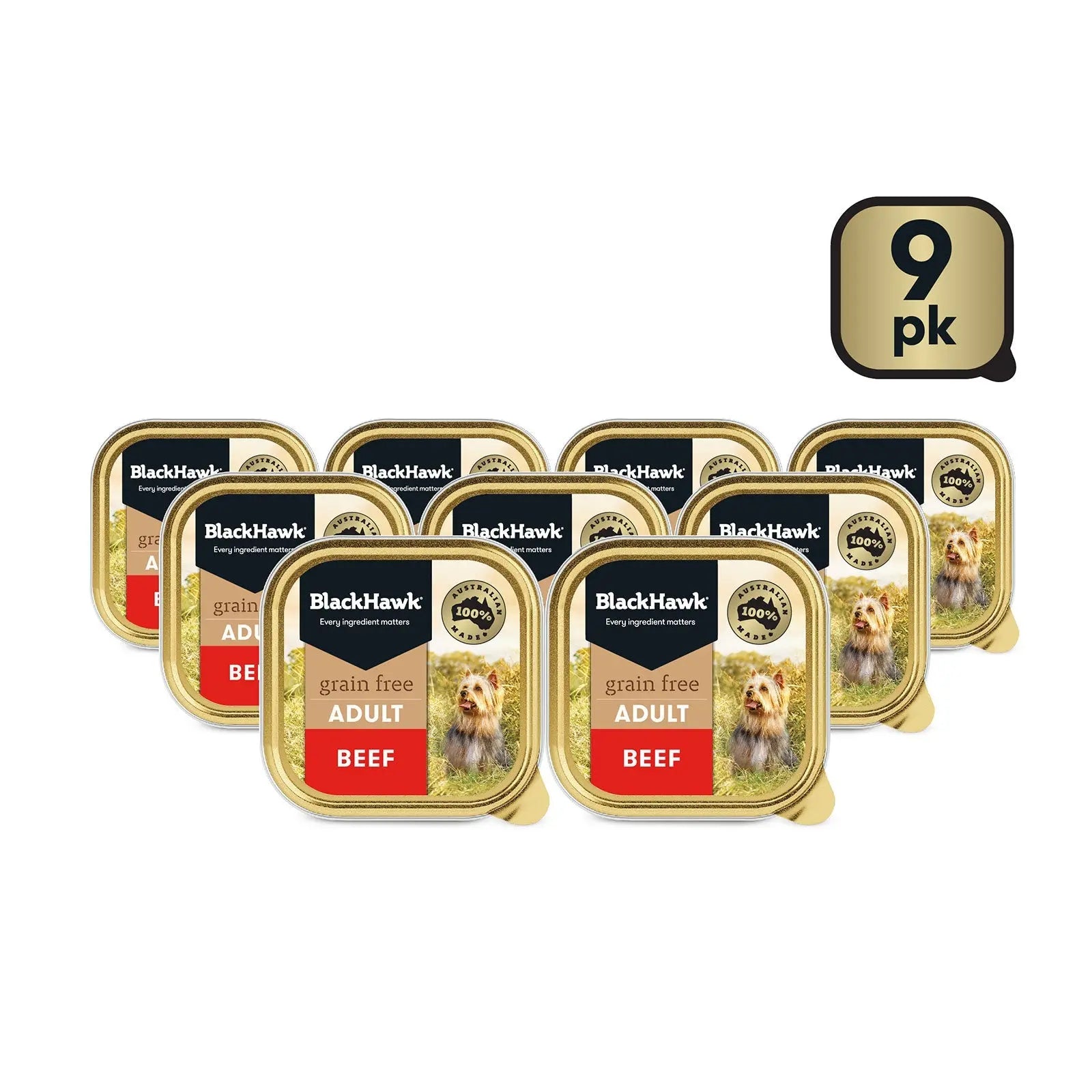 Black Hawk Grain Free Dog Food Tray Beef - Kellyville Pets