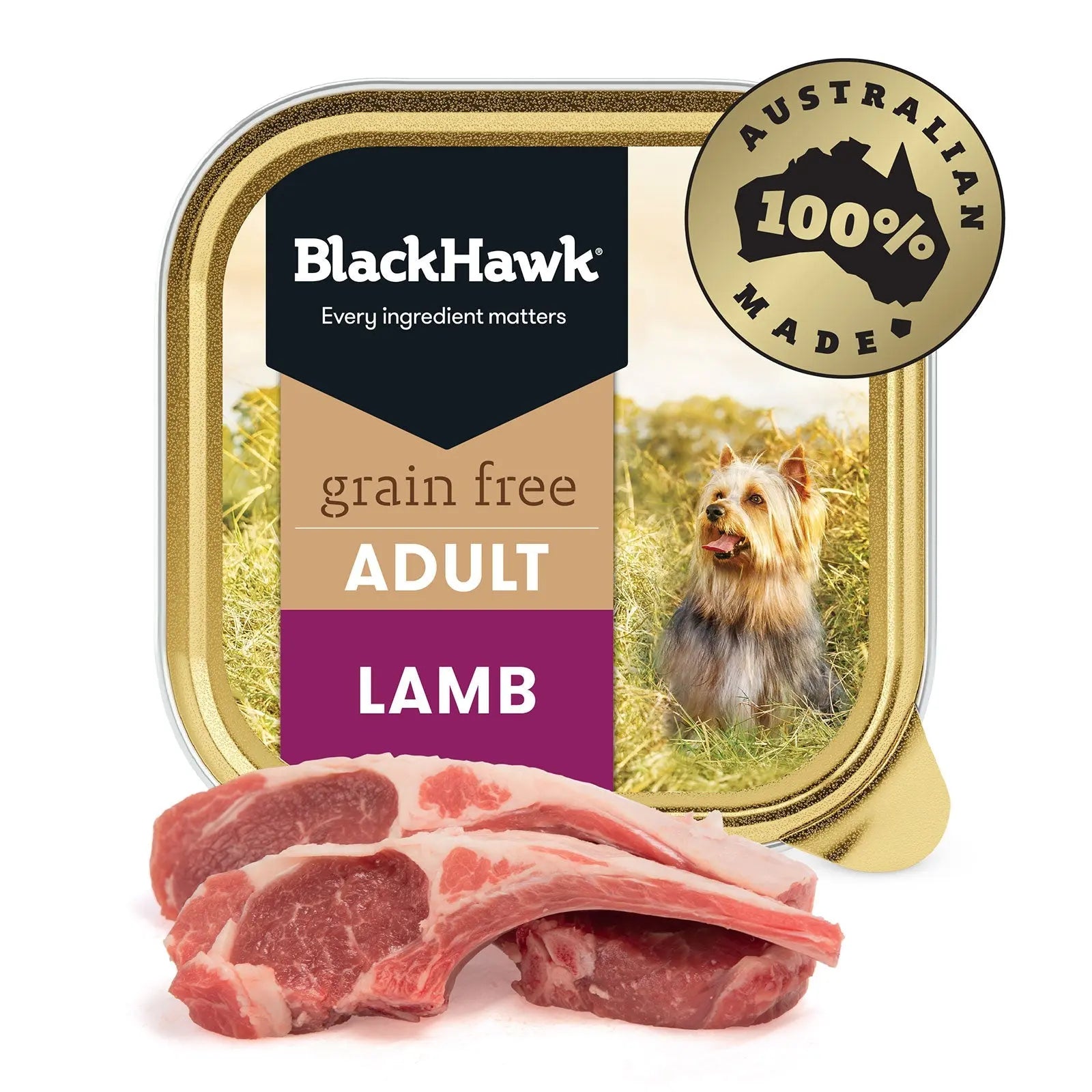 Black Hawk Grain Free Dog Food Tray Lamb - Kellyville Pets