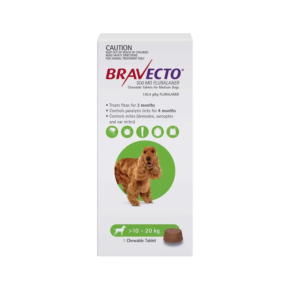 Bravecto Dog Chewable Flea & Tick Treatment - Kellyville Pets