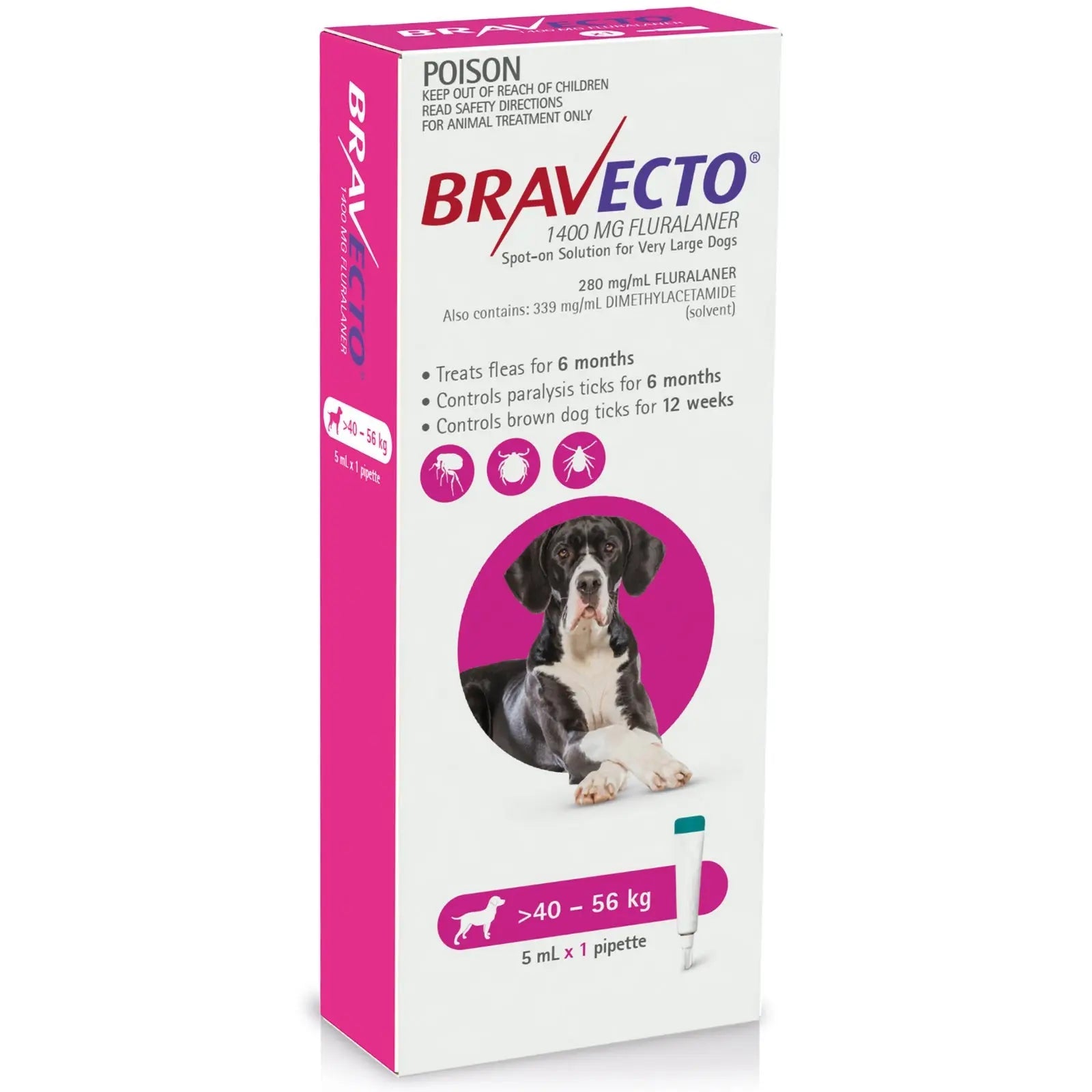 Bravecto Dog Spot On Flea & Tick Treatment - Kellyville Pets